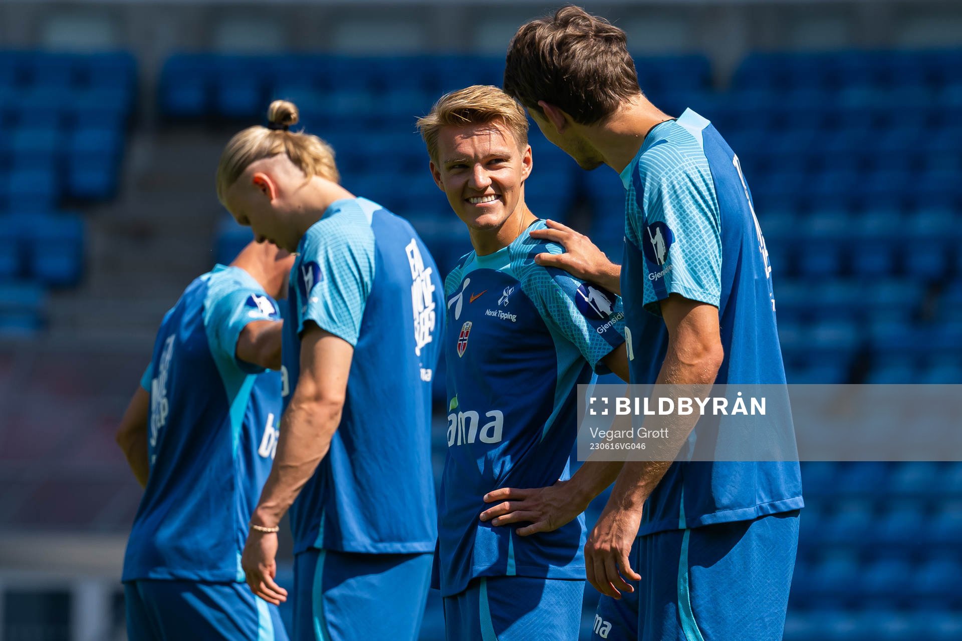 Martin Ødegaard and Sander Berge of the Norwegian national