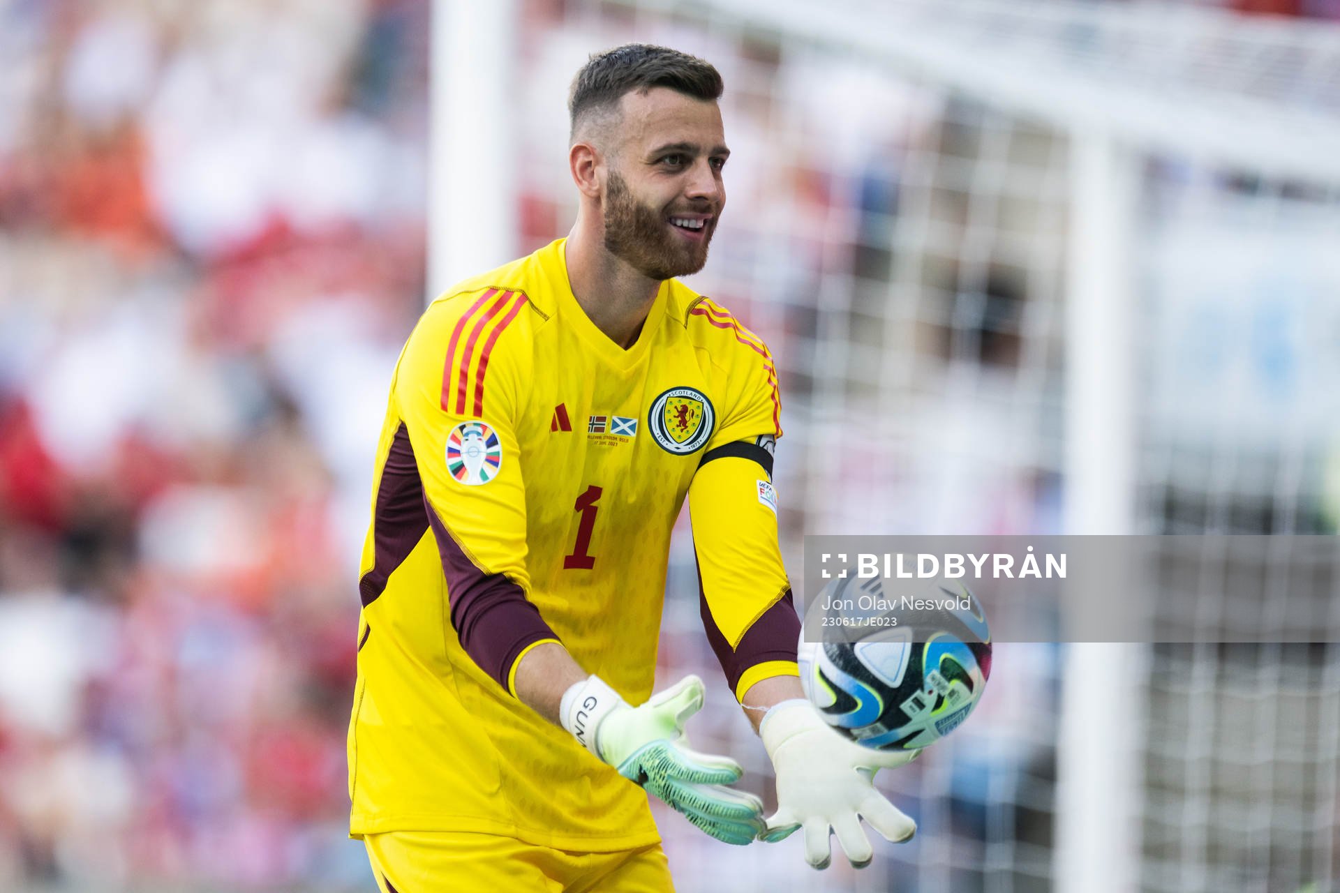 goalkeeper Angus Gunn of Scotland