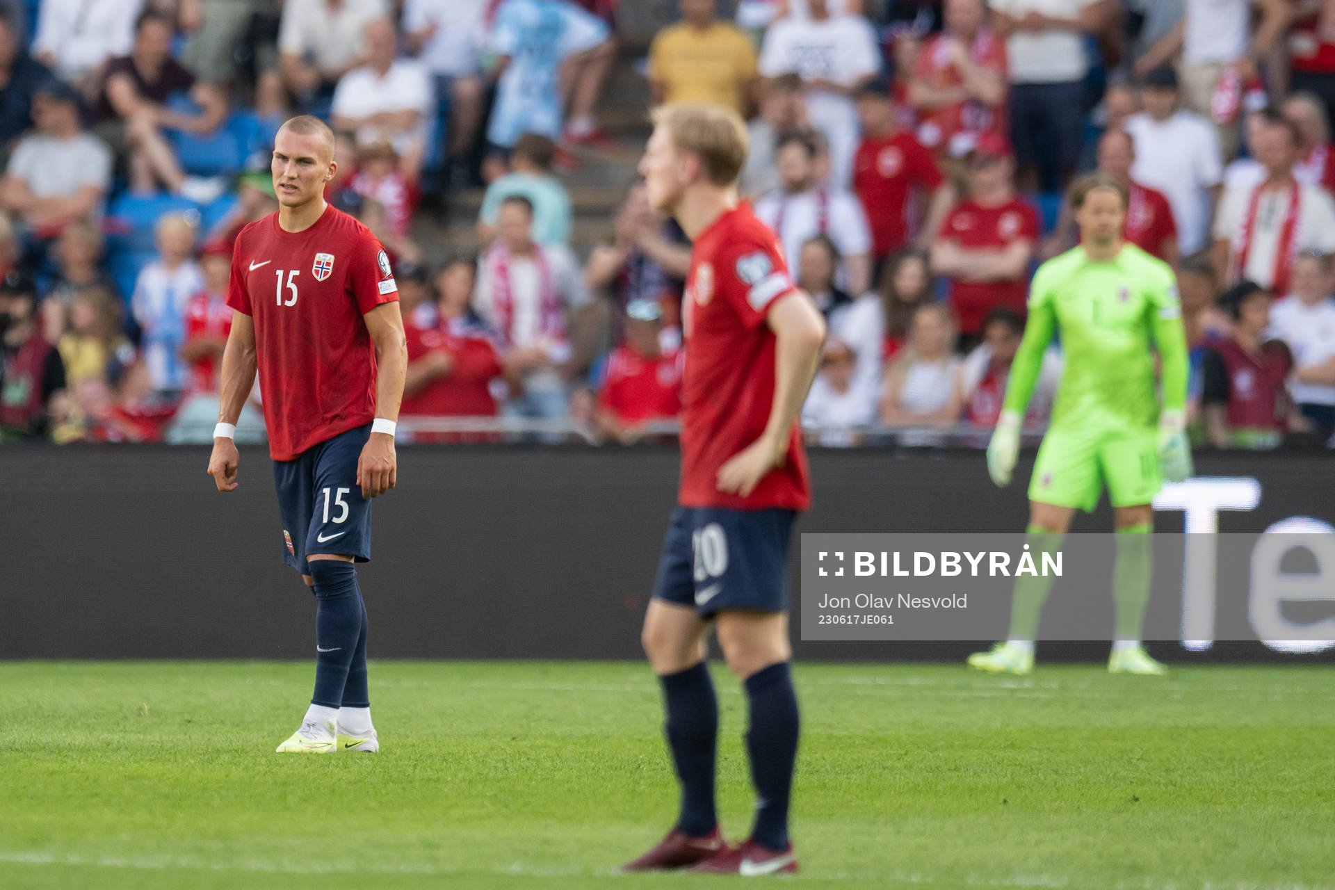 Leo Skiri Østigård of Norway looks dejected