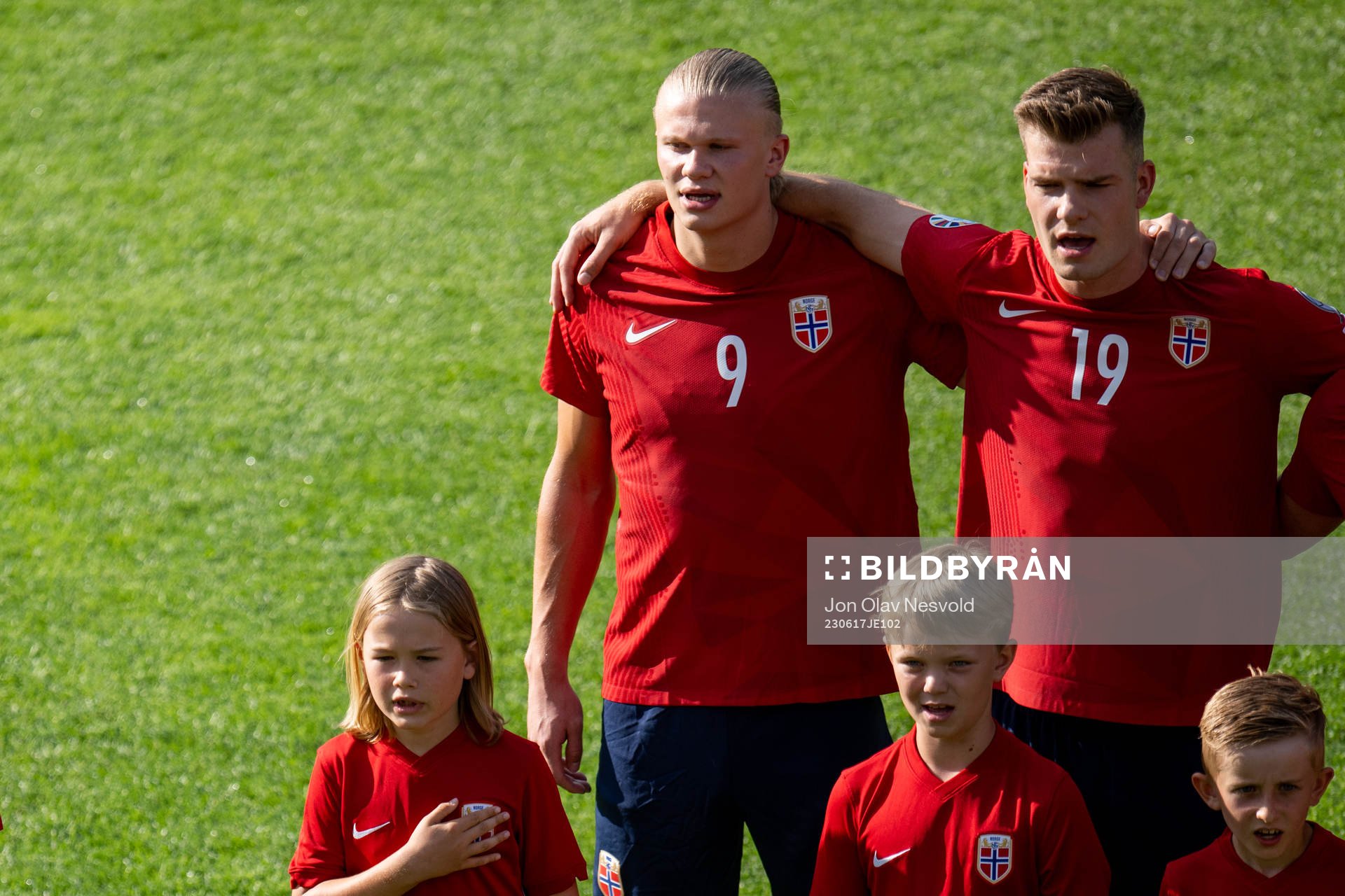 Erling Braut Haaland and Alexander Sørloth of Norway