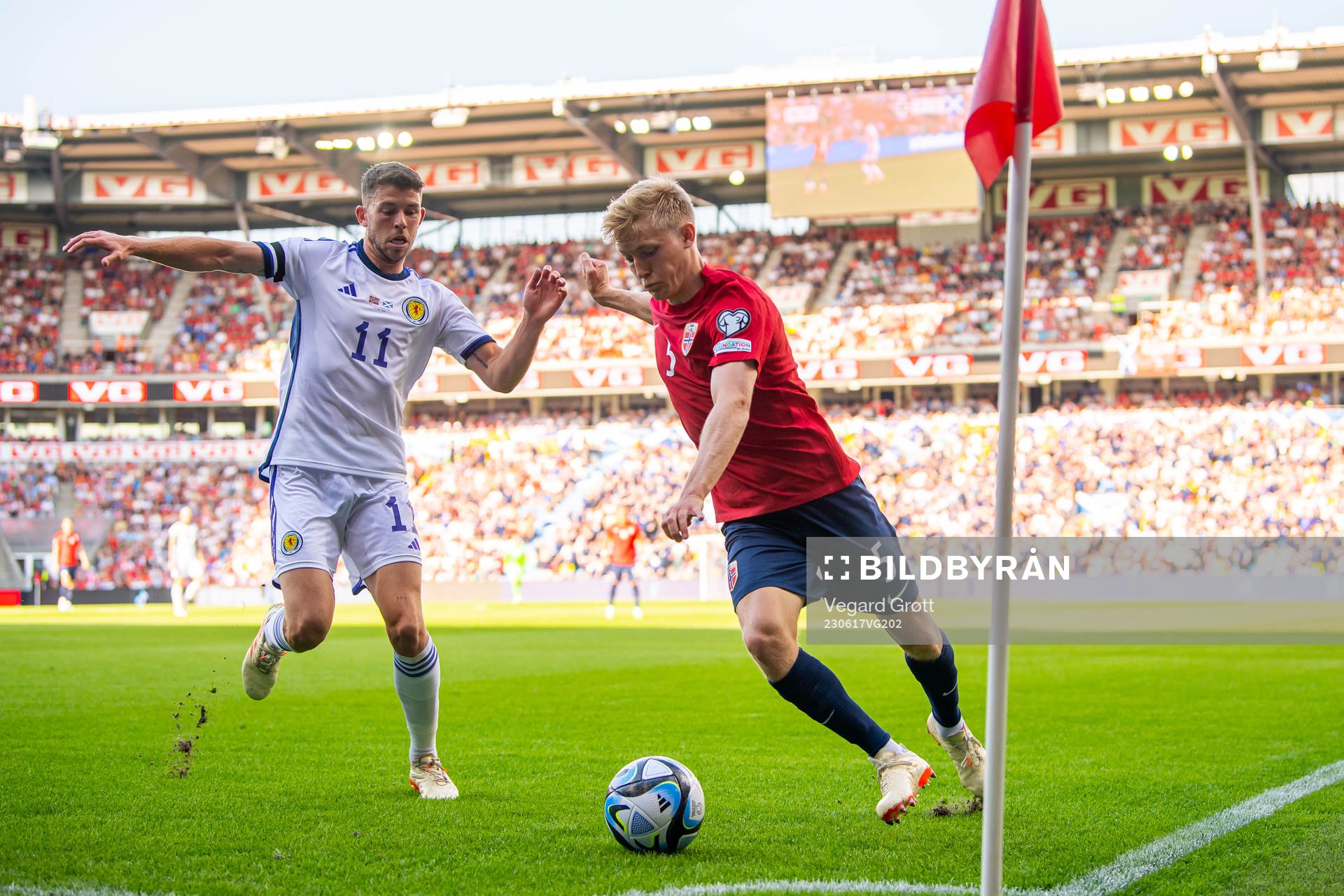 Ryan Christie of Scotland and Birger Meling of Norway