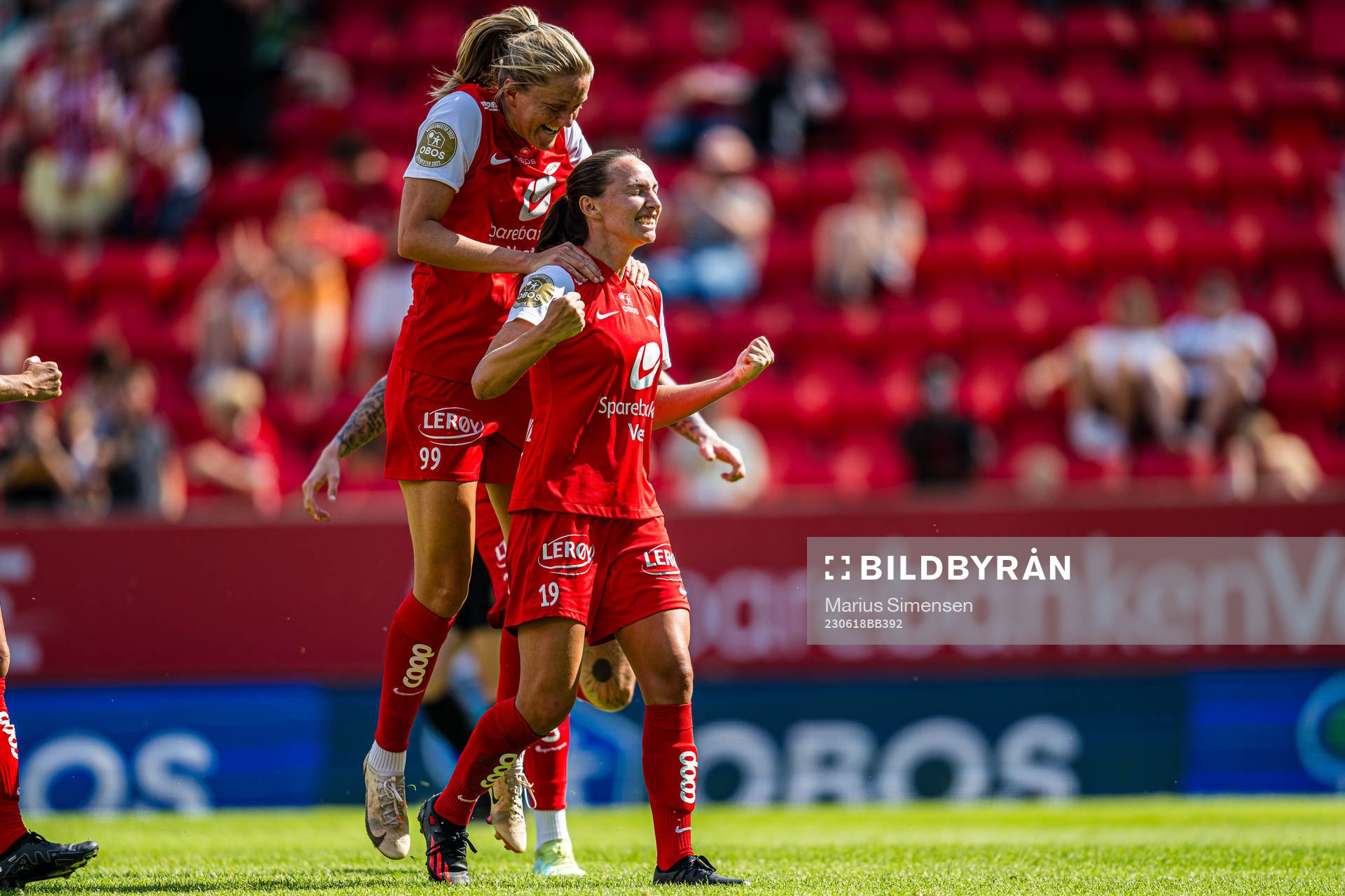 Marit Bratberg Lund of Brann celebrates