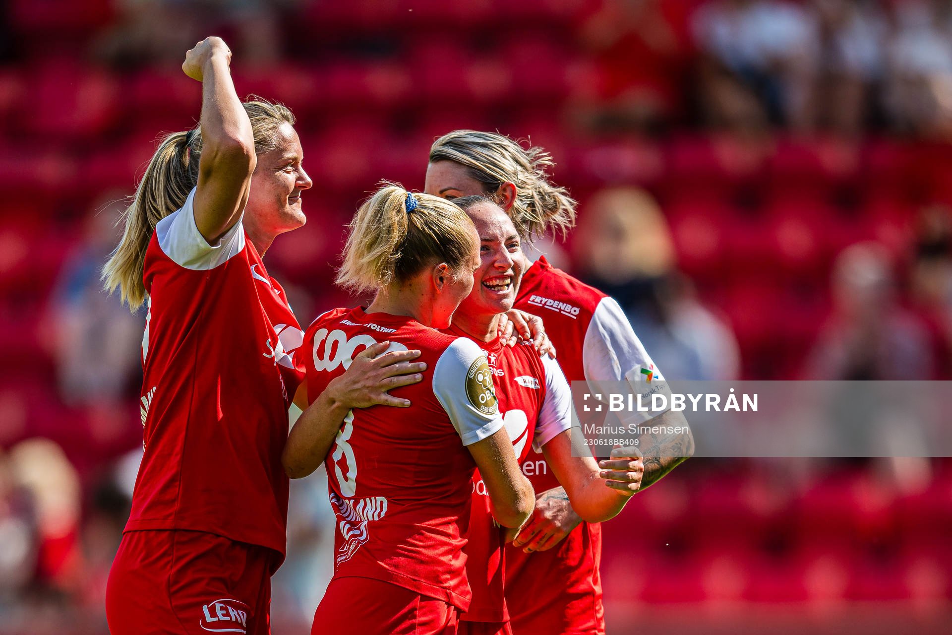 Marit Bratberg Lund of Brann celebrates