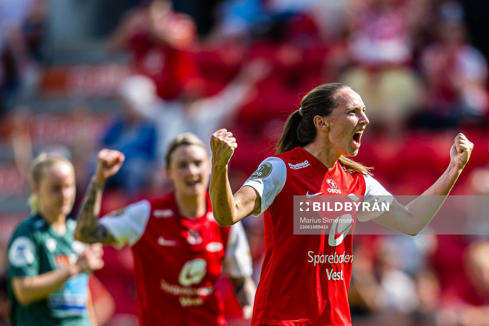 Marit Bratberg Lund of Brann celebrates