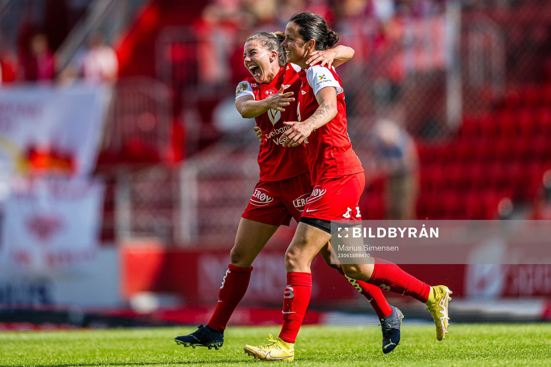 Amanda Paige Frisbie of Brann celebrates