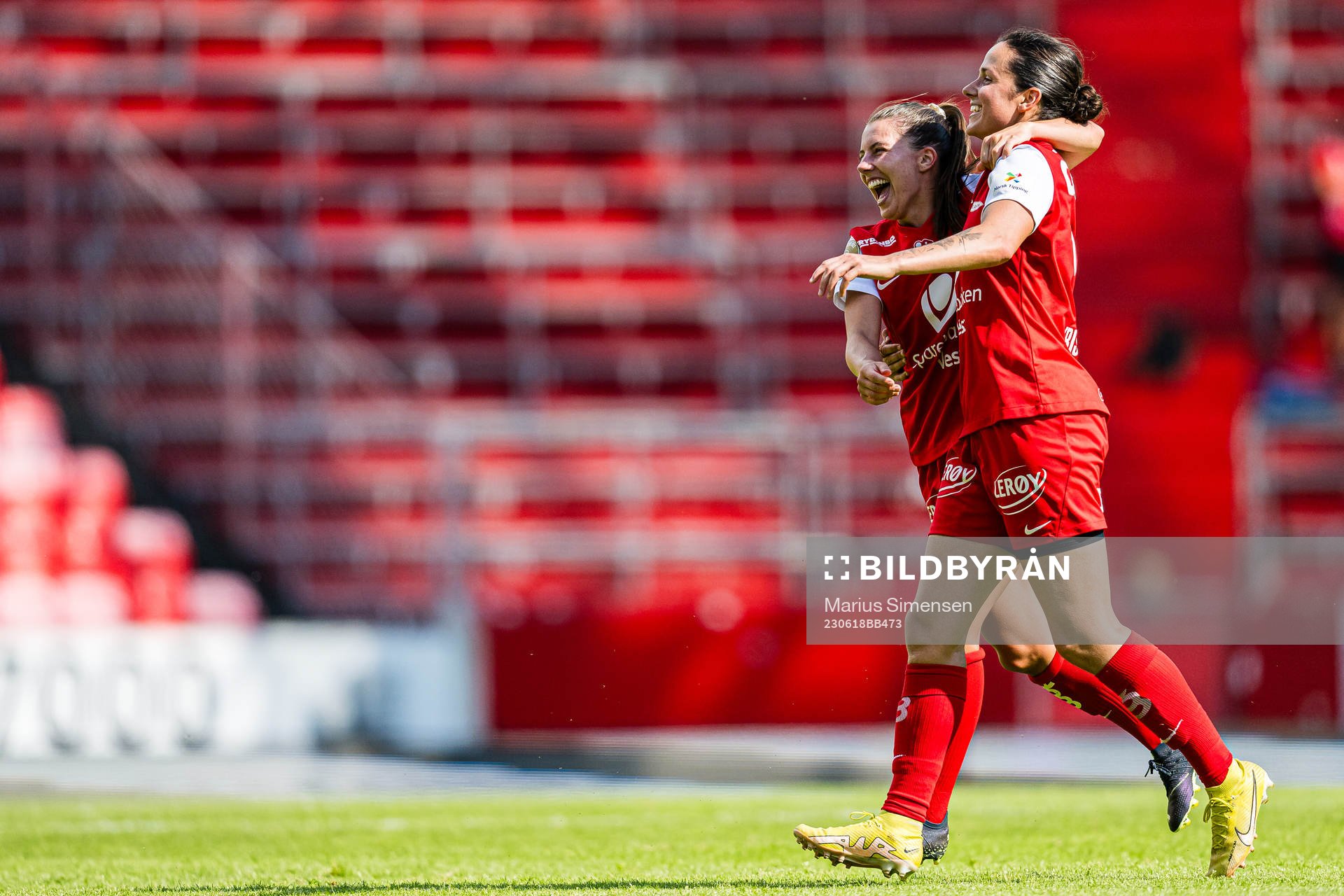 Amanda Paige Frisbie of Brann celebrates