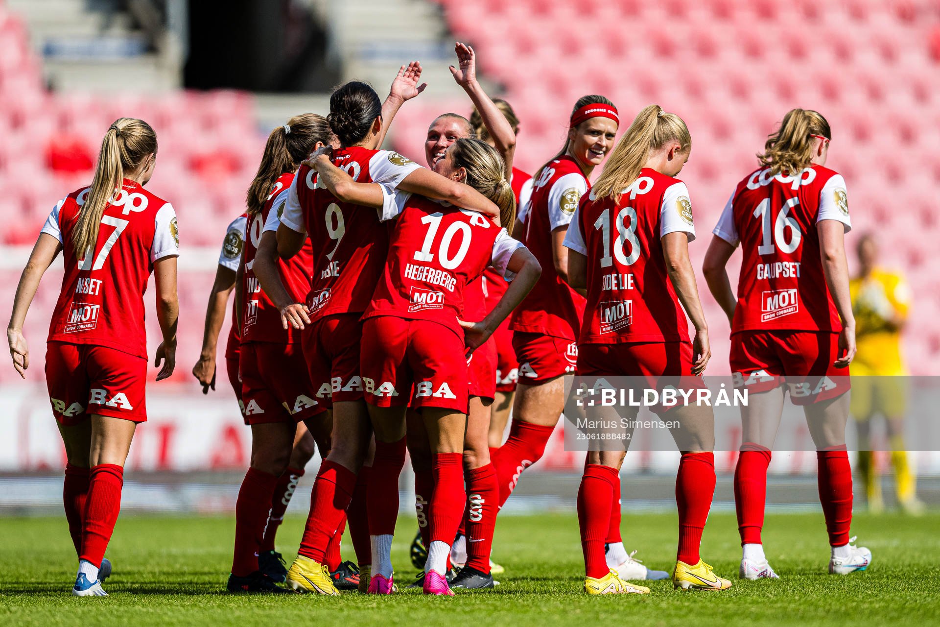 Amanda Paige Frisbie of Brann celebrates