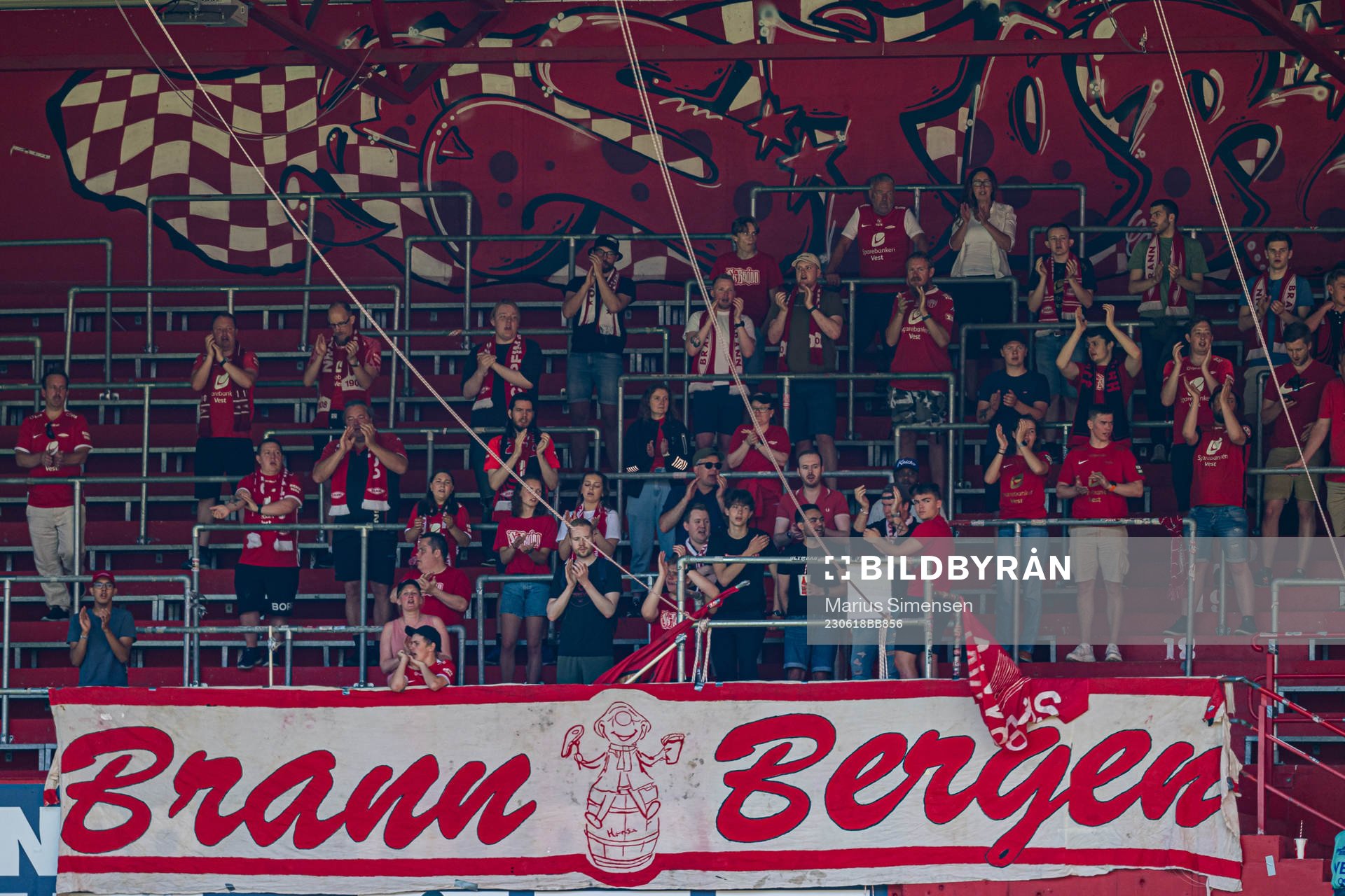 Spectators in the stands