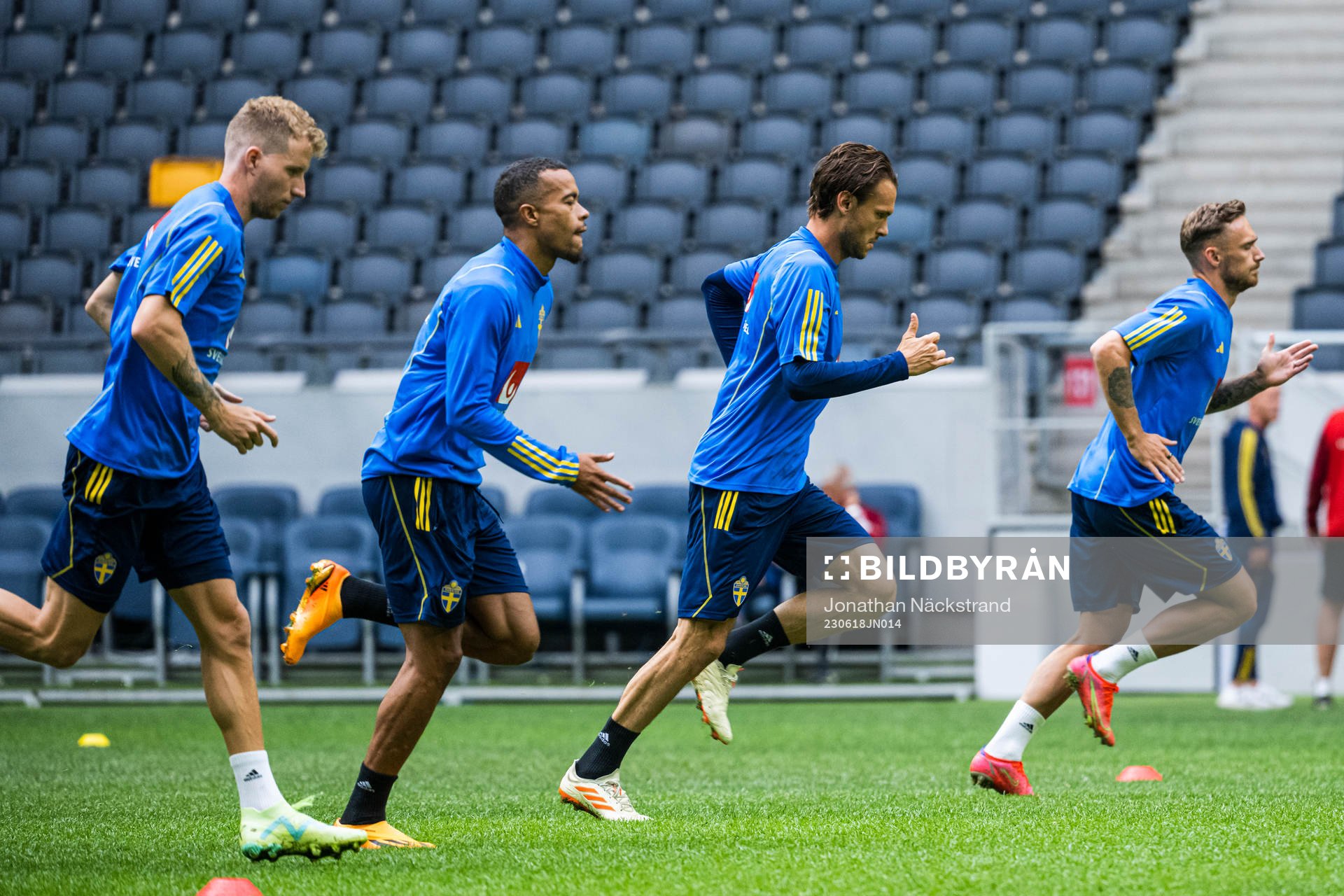 Samuel Gustafson, Robin Quaison, Albin Ekdal and Linus