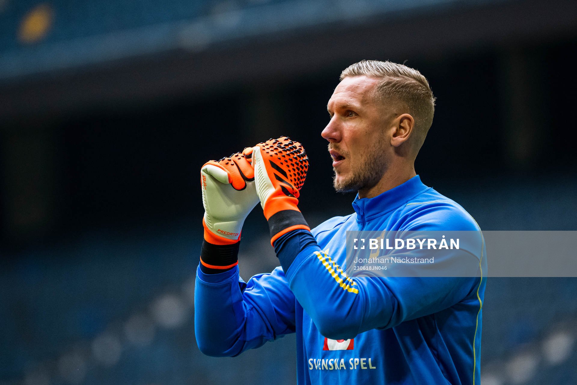 Goalkeeper Robin Olsen of the Swedish national football team