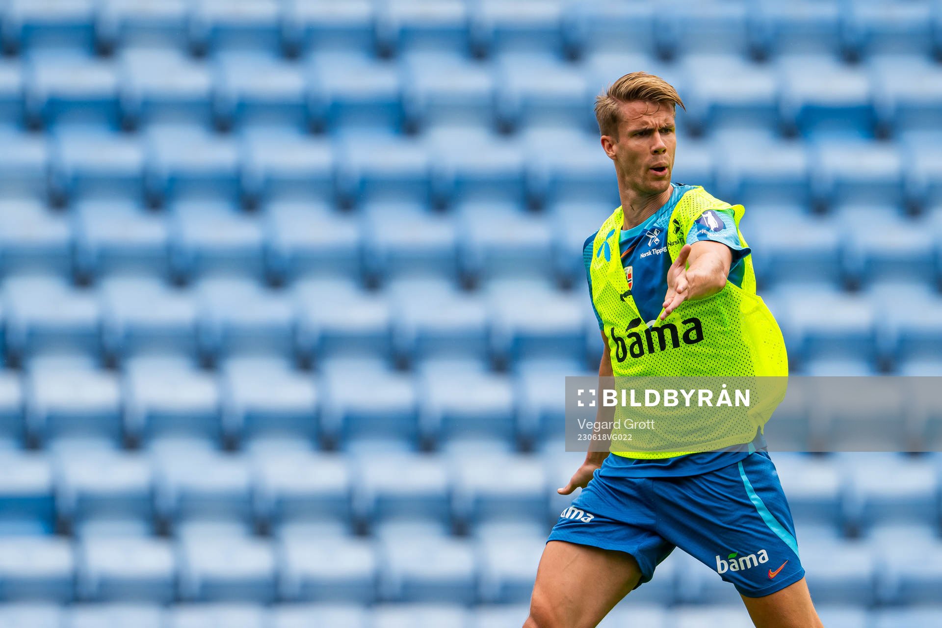 Kristoffer Ajer of the Norwegian national football team