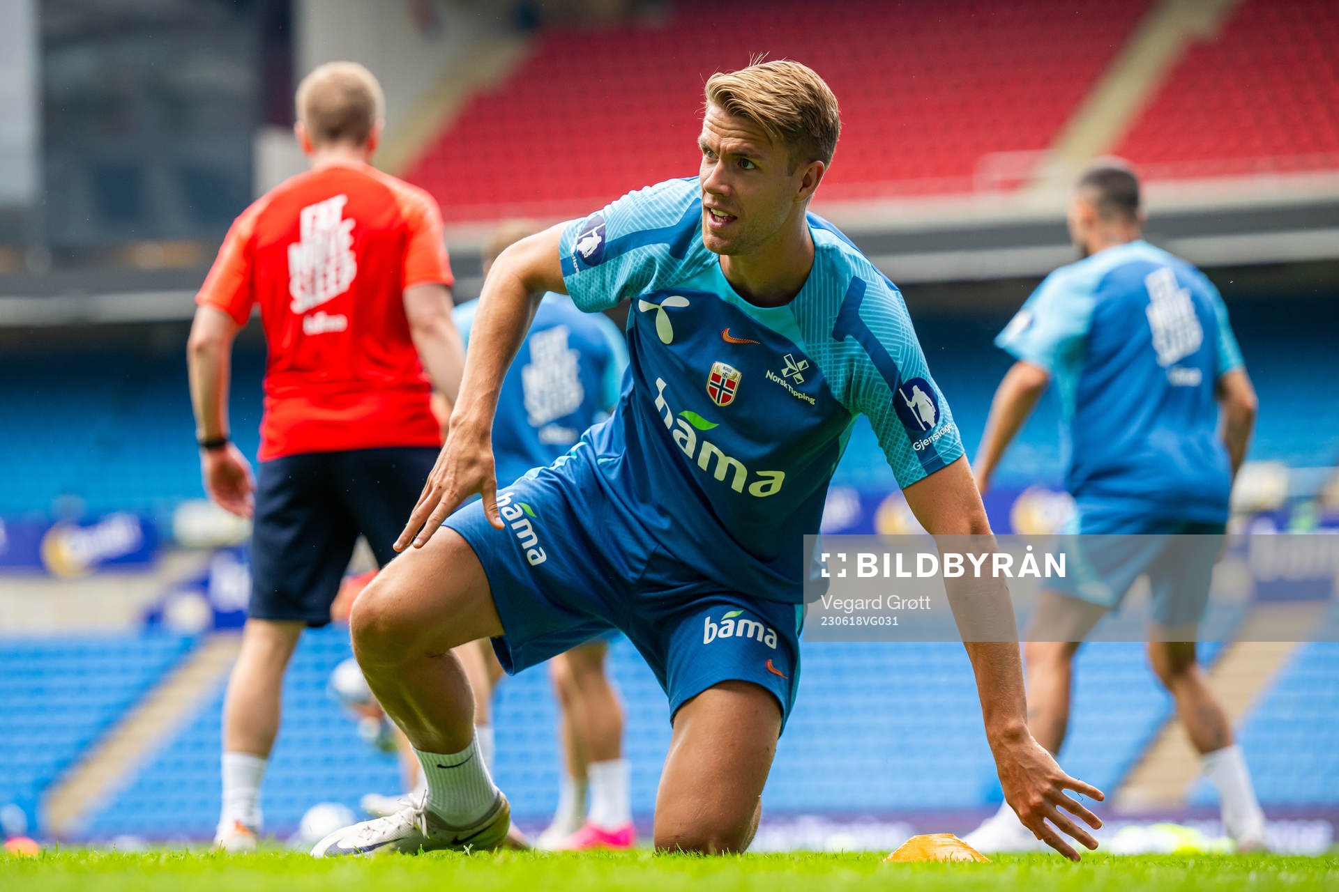Kristoffer Ajer of the Norwegian national football team