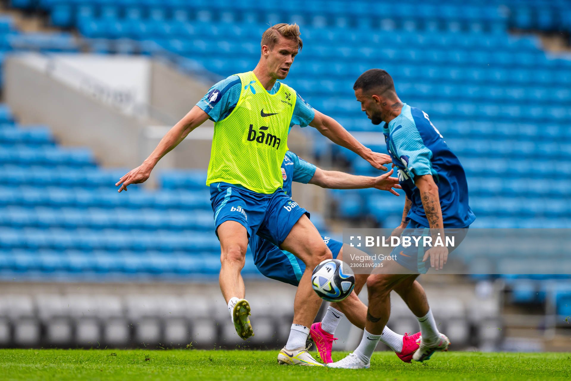 Kristoffer Ajer and Kristoffer Velde of the Norwegian