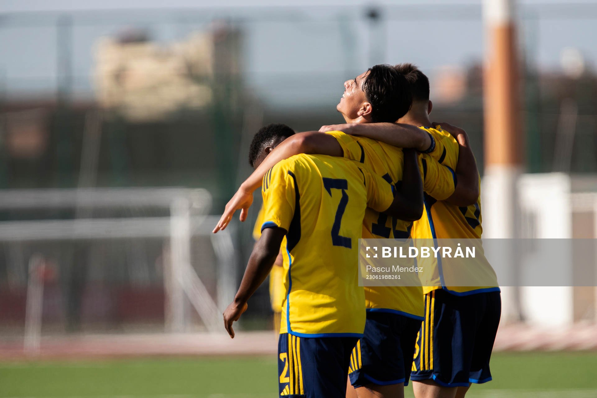 Josafat Mendes, Jusef Erabi and Yasin Ayari of Sweden