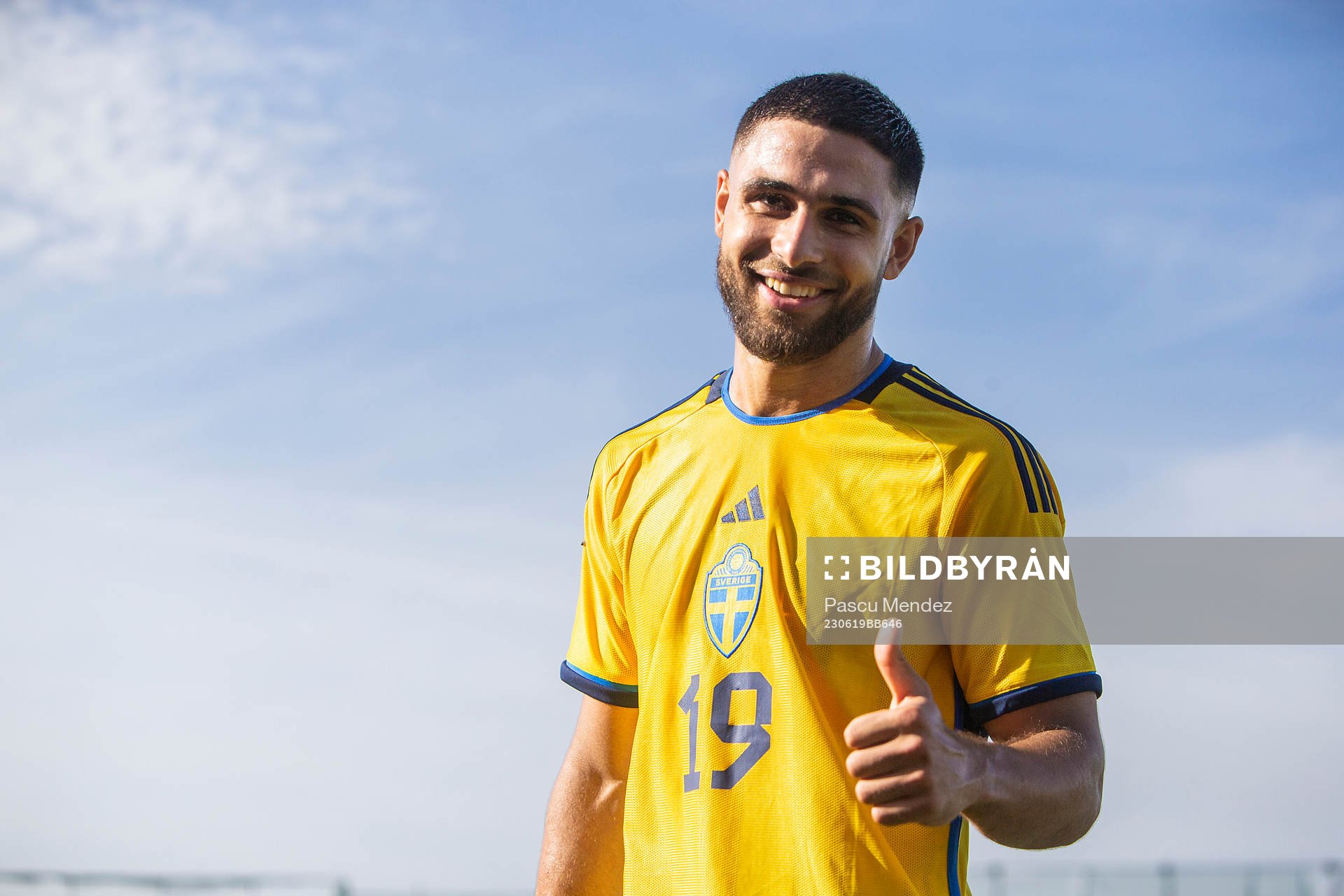 Omar Faraj of Sweden celebrates