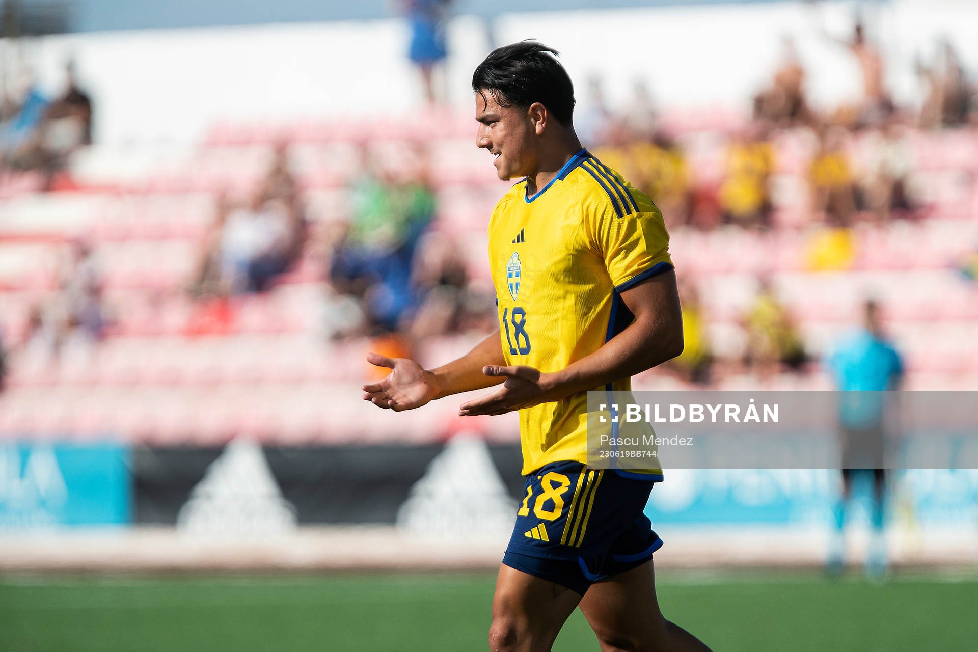 Jusef Erabi of Sweden celebrates