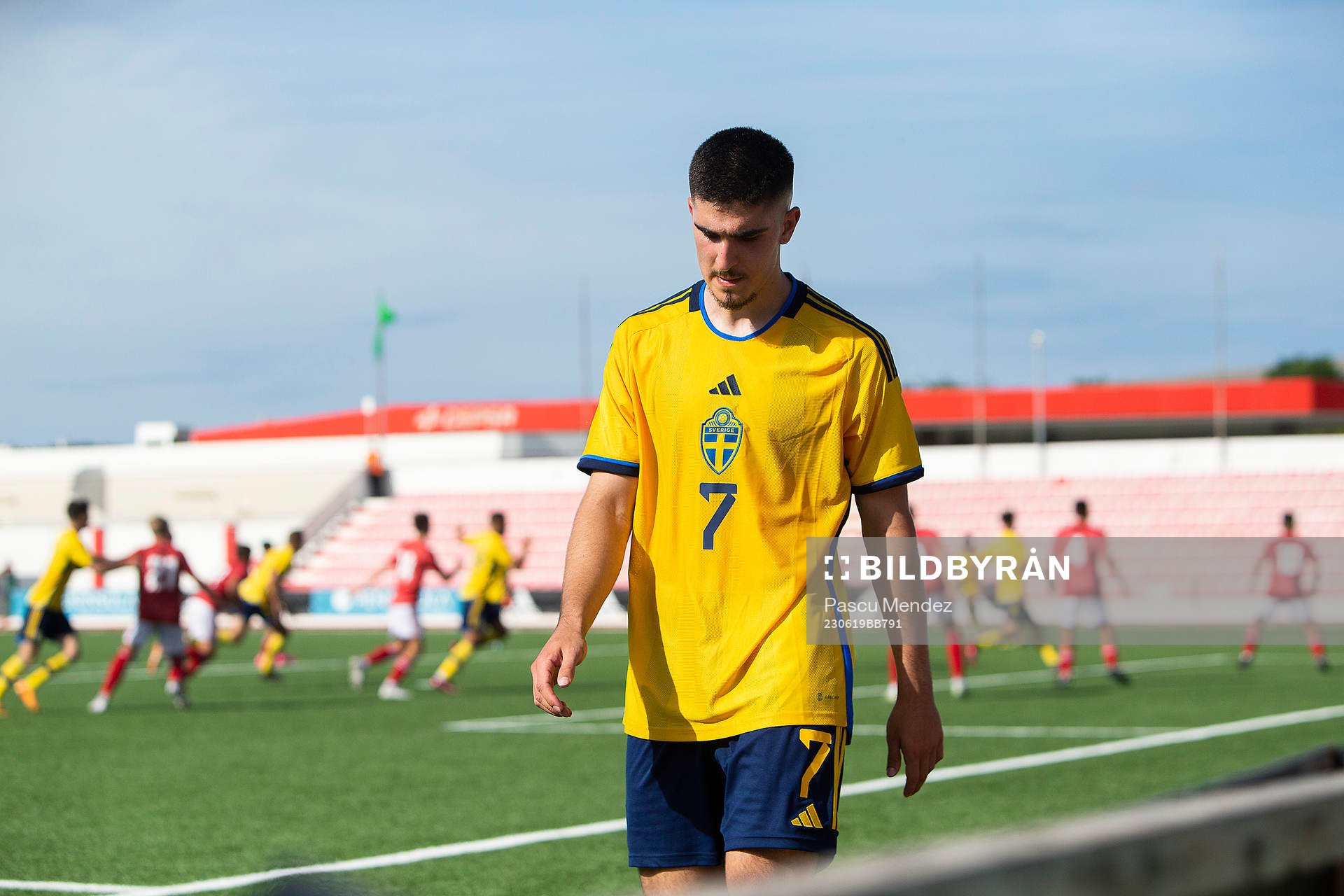 Mayckel Lahdo of Sweden looks dejected