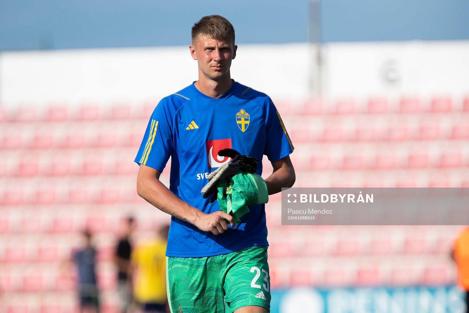 Goalkeeper Sebastian Selin of Sweden