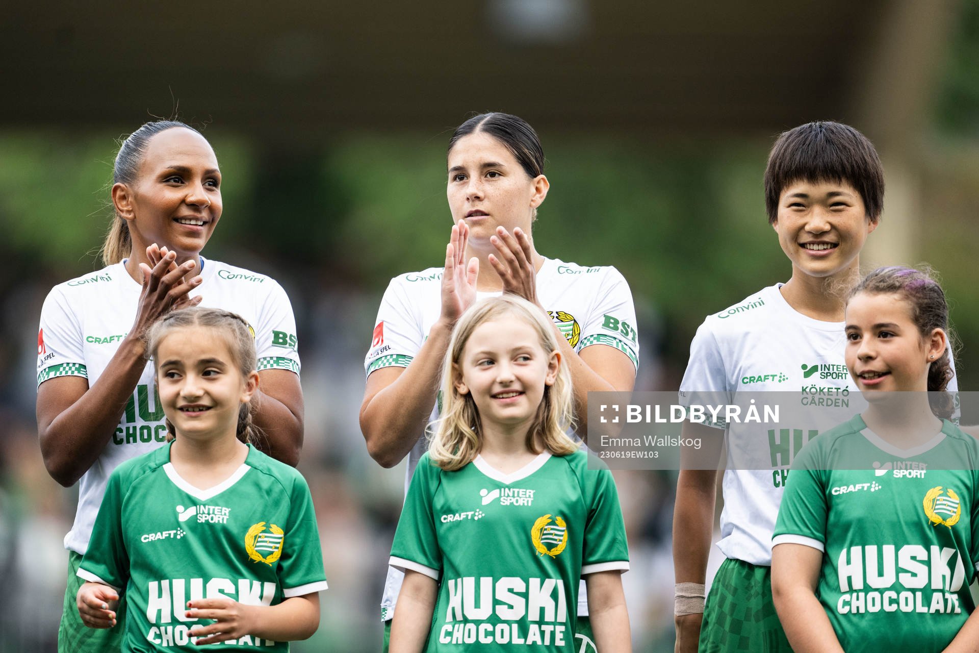 Hammarbys Madelen Janogy, Kyra Cooney-Cross och Maika Hamano