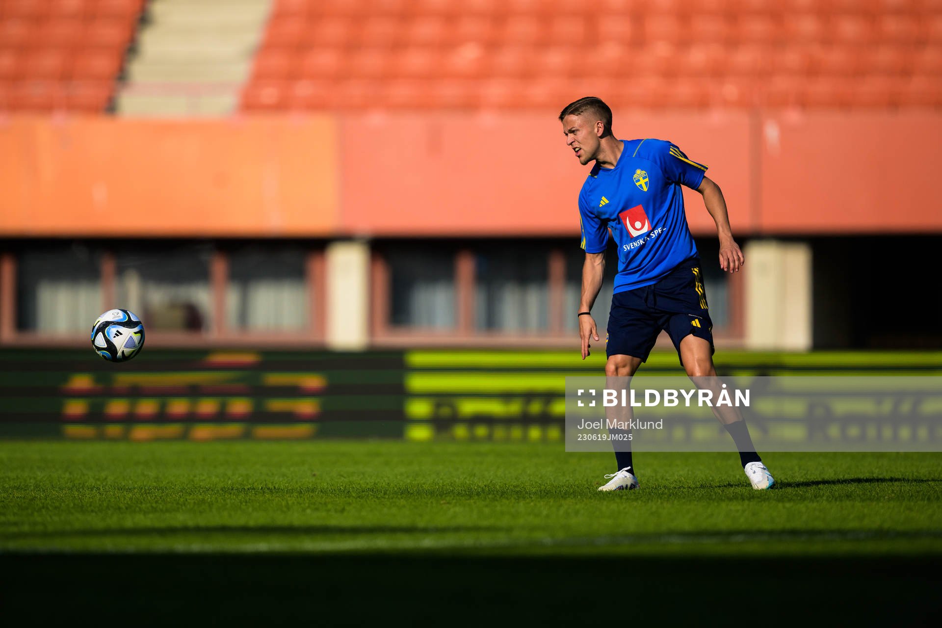 Jesper Karlsson of the Swedish national football team at a