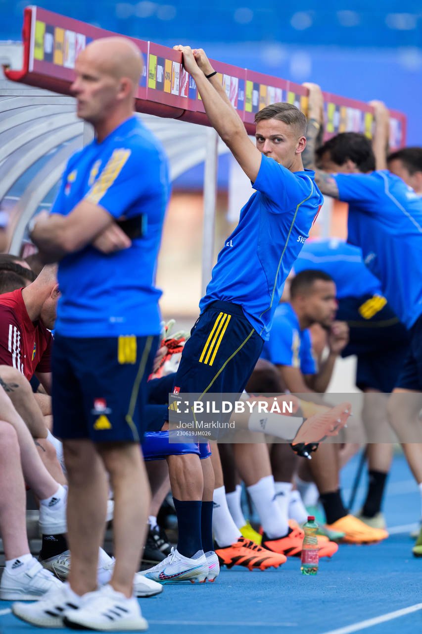 Jesper Karlsson of the Swedish national football team at a