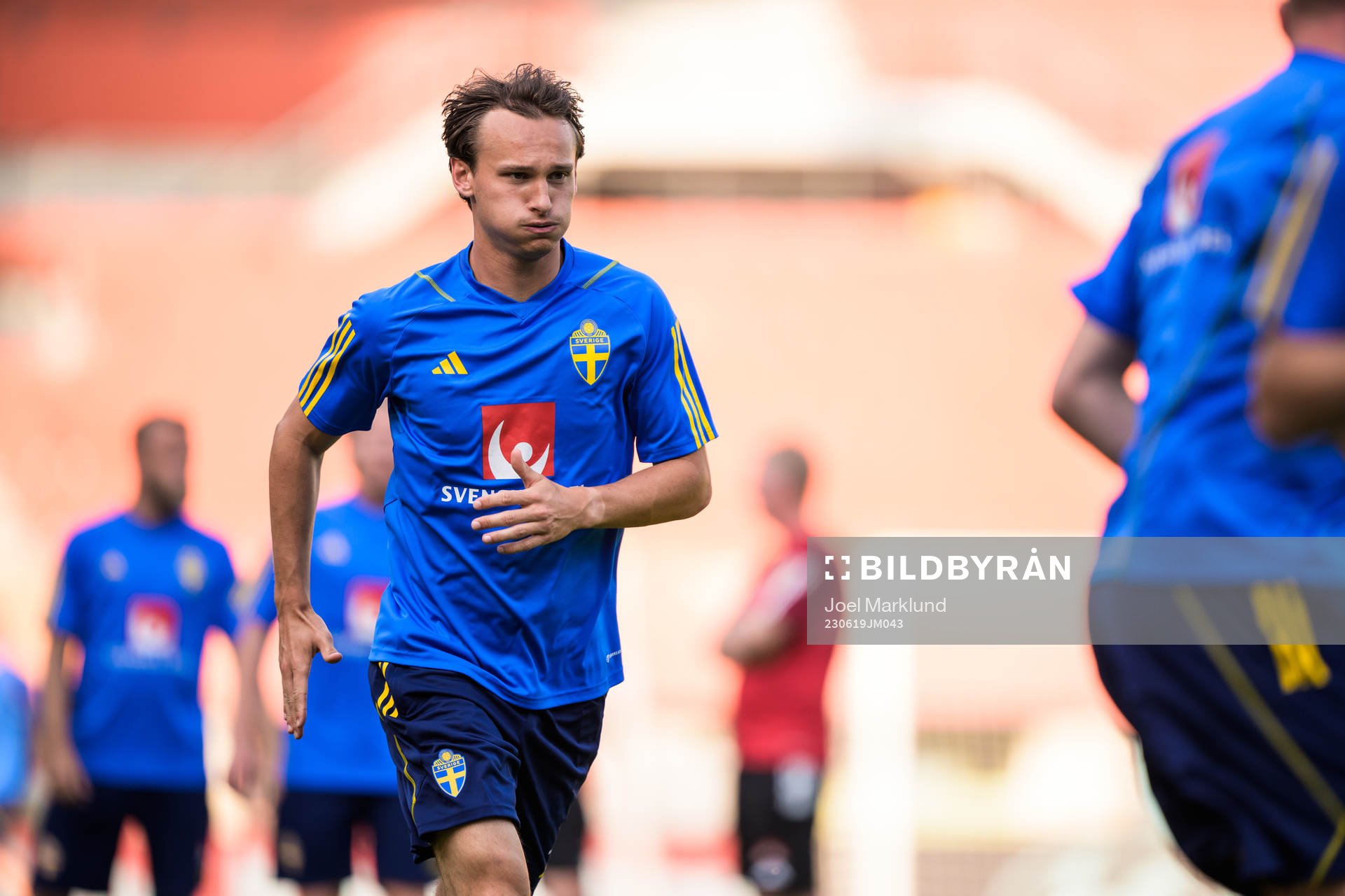 Hjalmar Ekdal of the Swedish national football team at a