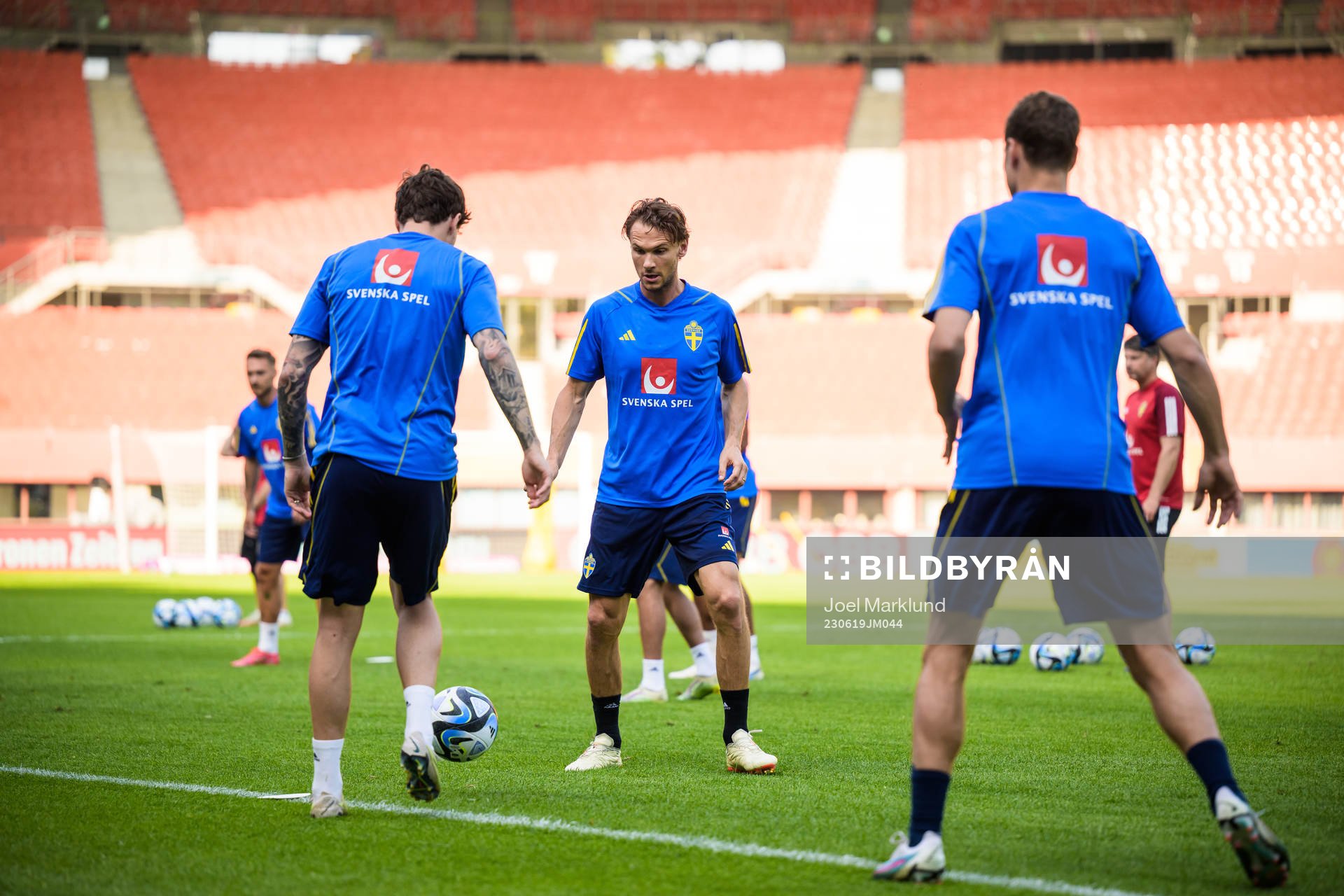 Albin Ekdal of the Swedish national football team at a