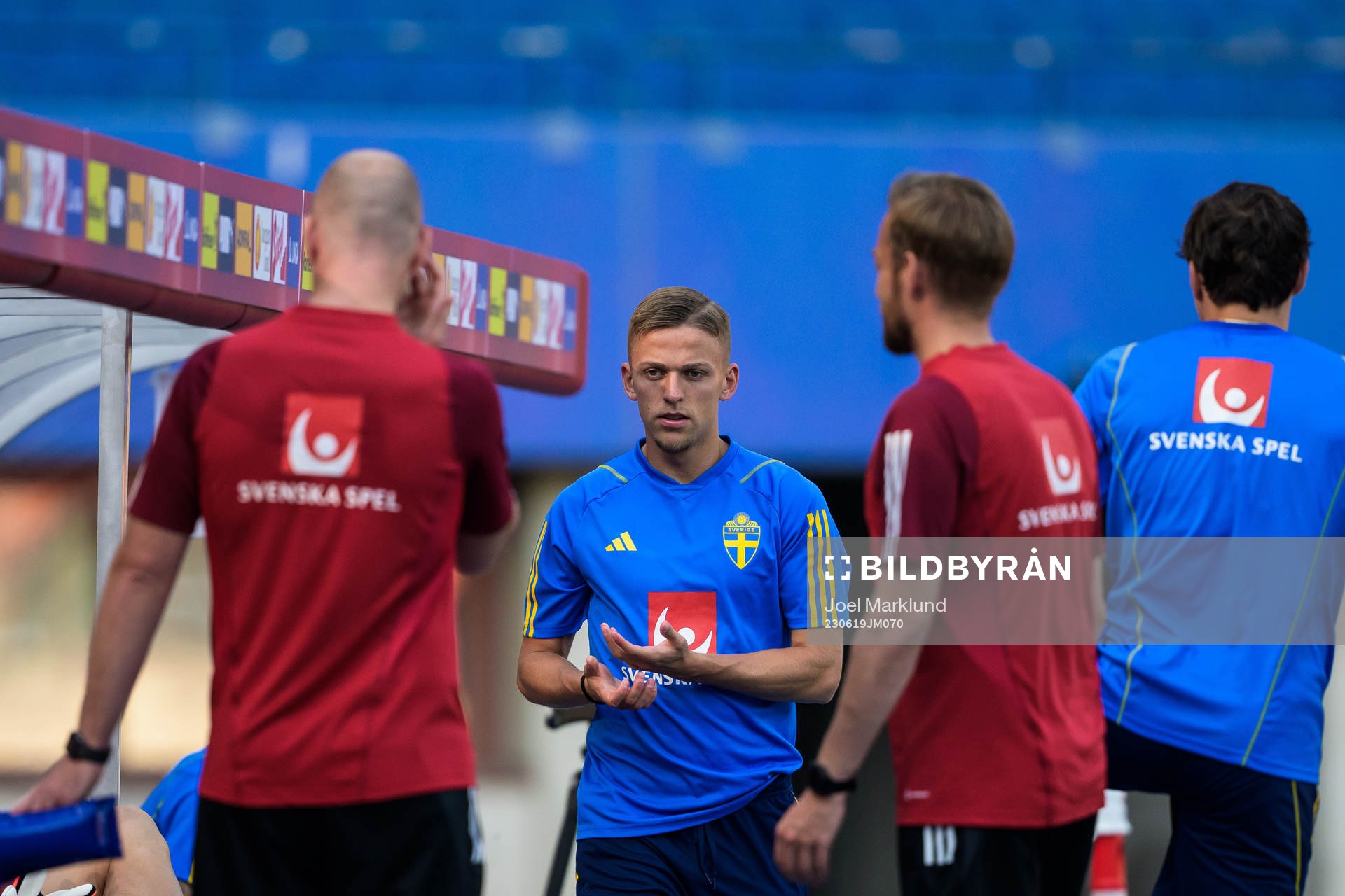 Jesper Karlsson of the Swedish national football team at a