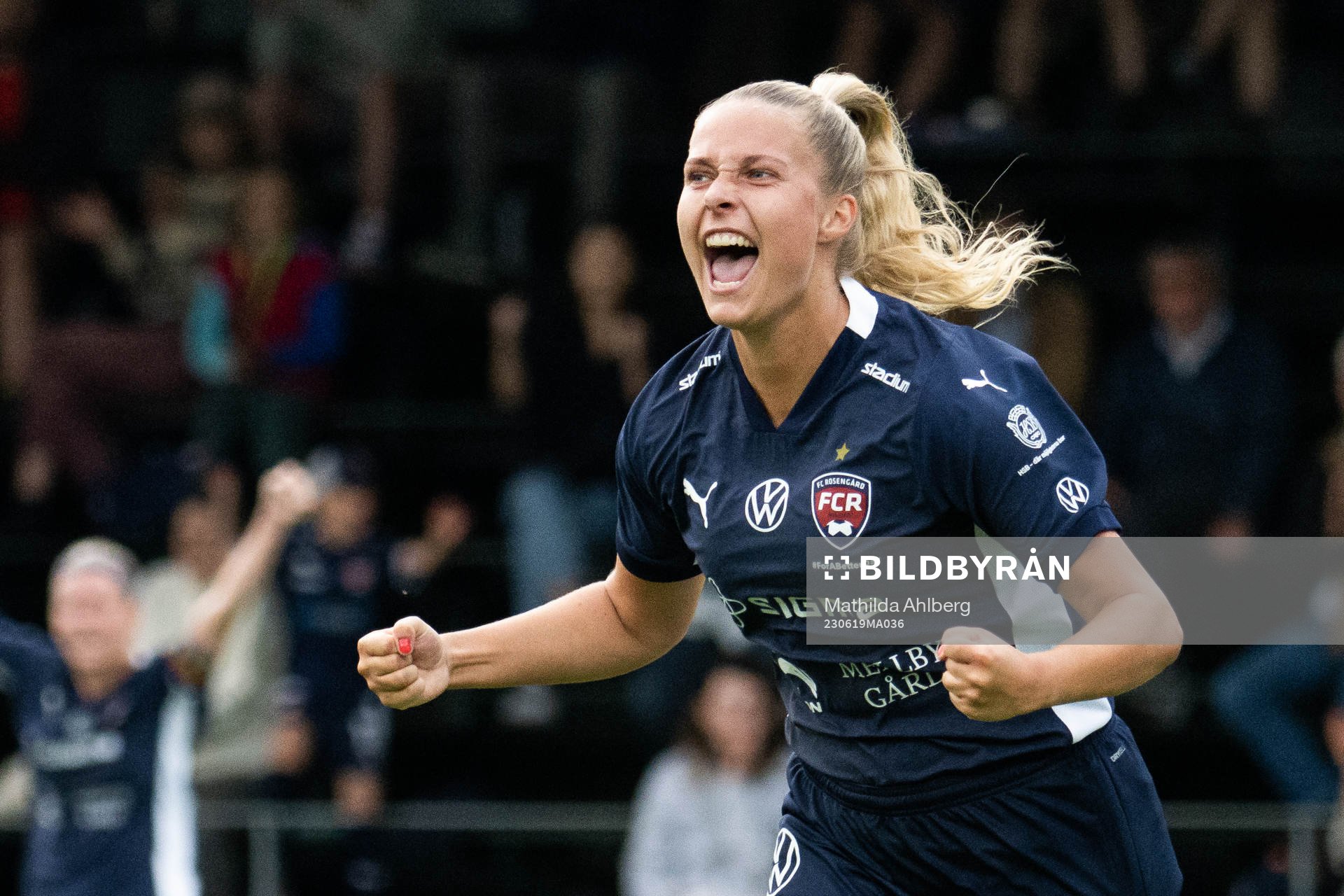 FC Rosengårds Olivia Holdt jublar