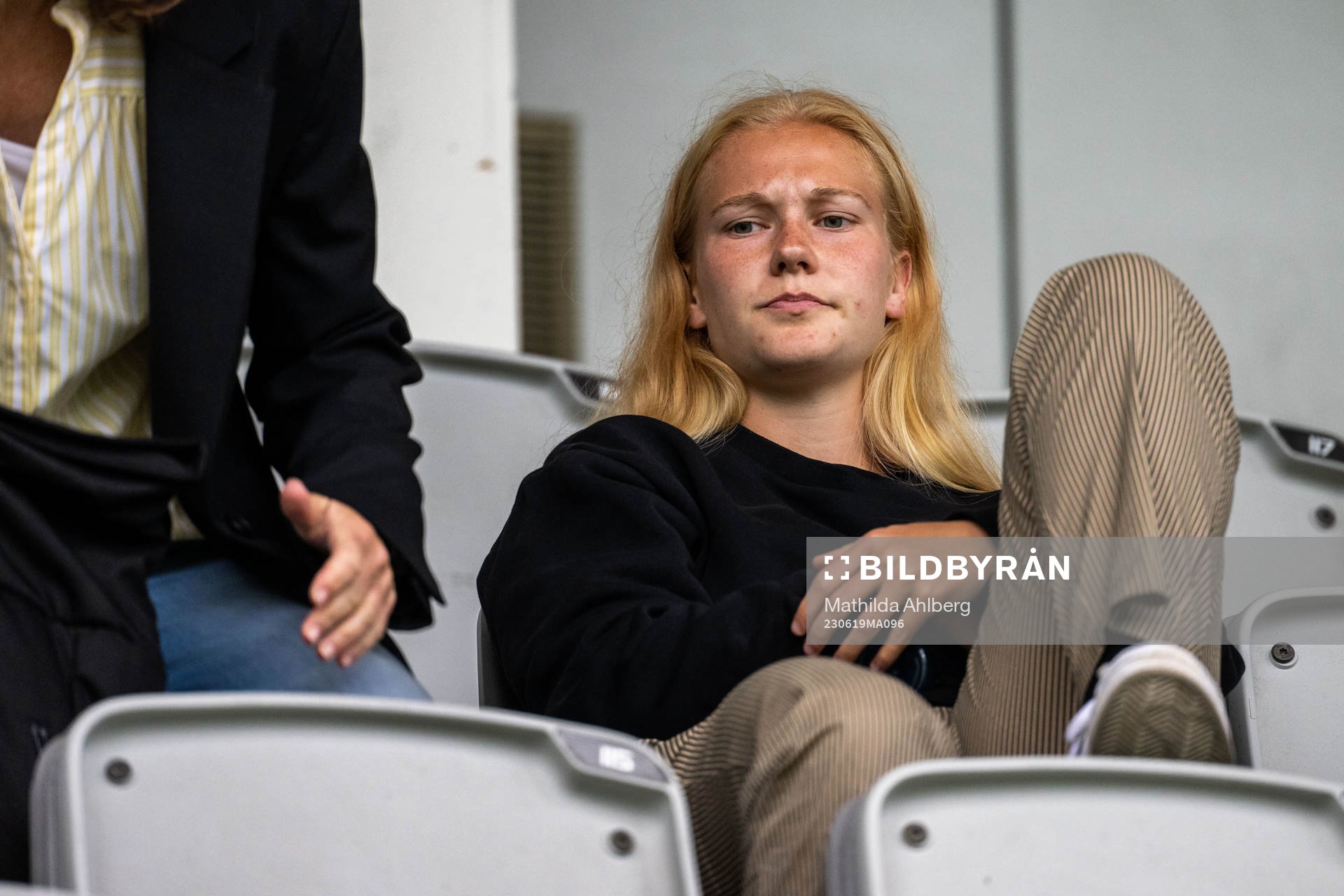 FC Rosengårds Sofie Bredgaard på läktaren