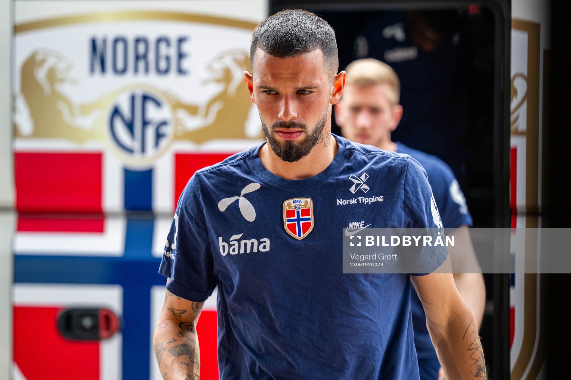 Kristoffer Velde of the Norwegian national football team