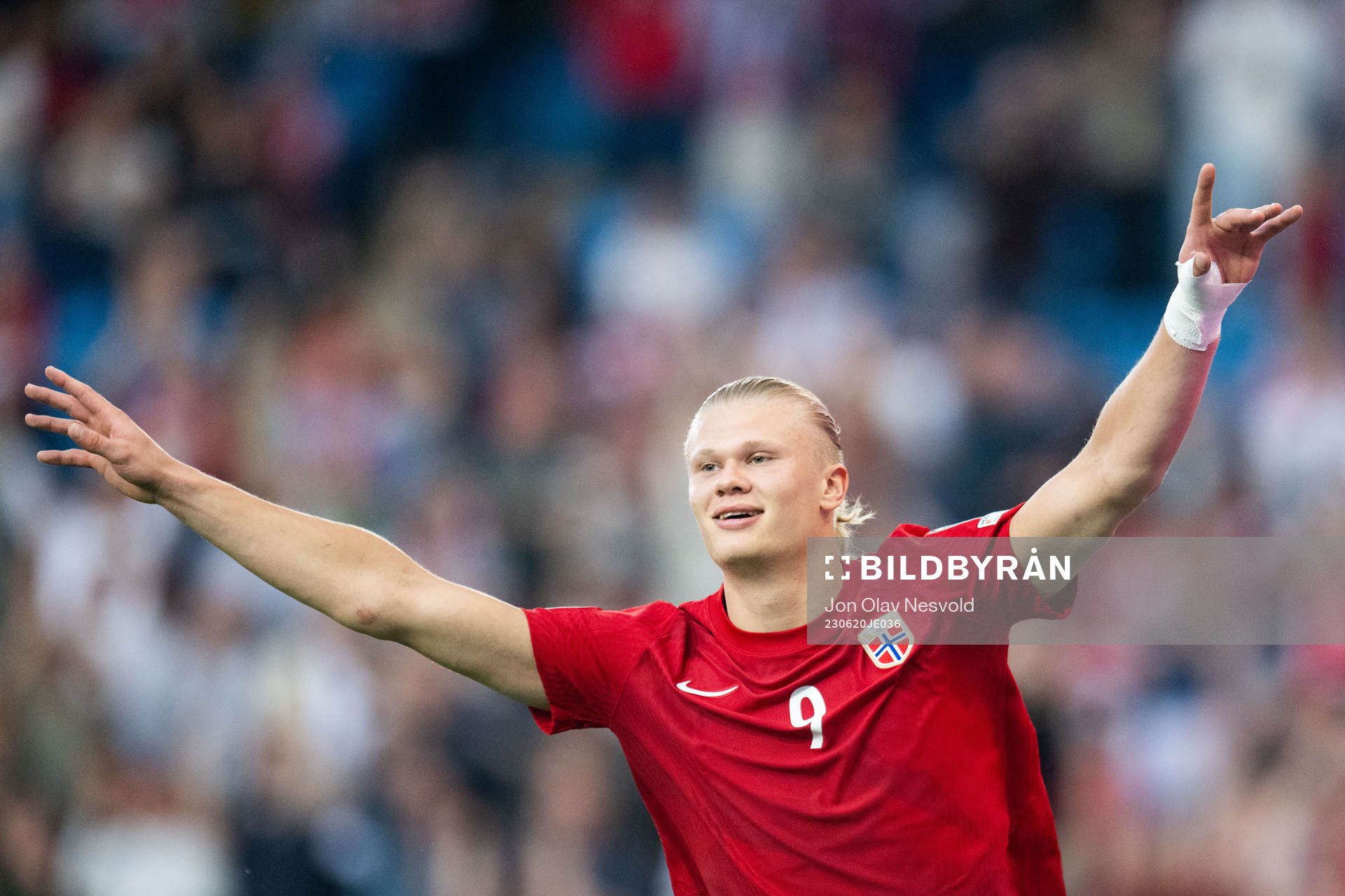 Erling Braut Haaland of Norway celebrates