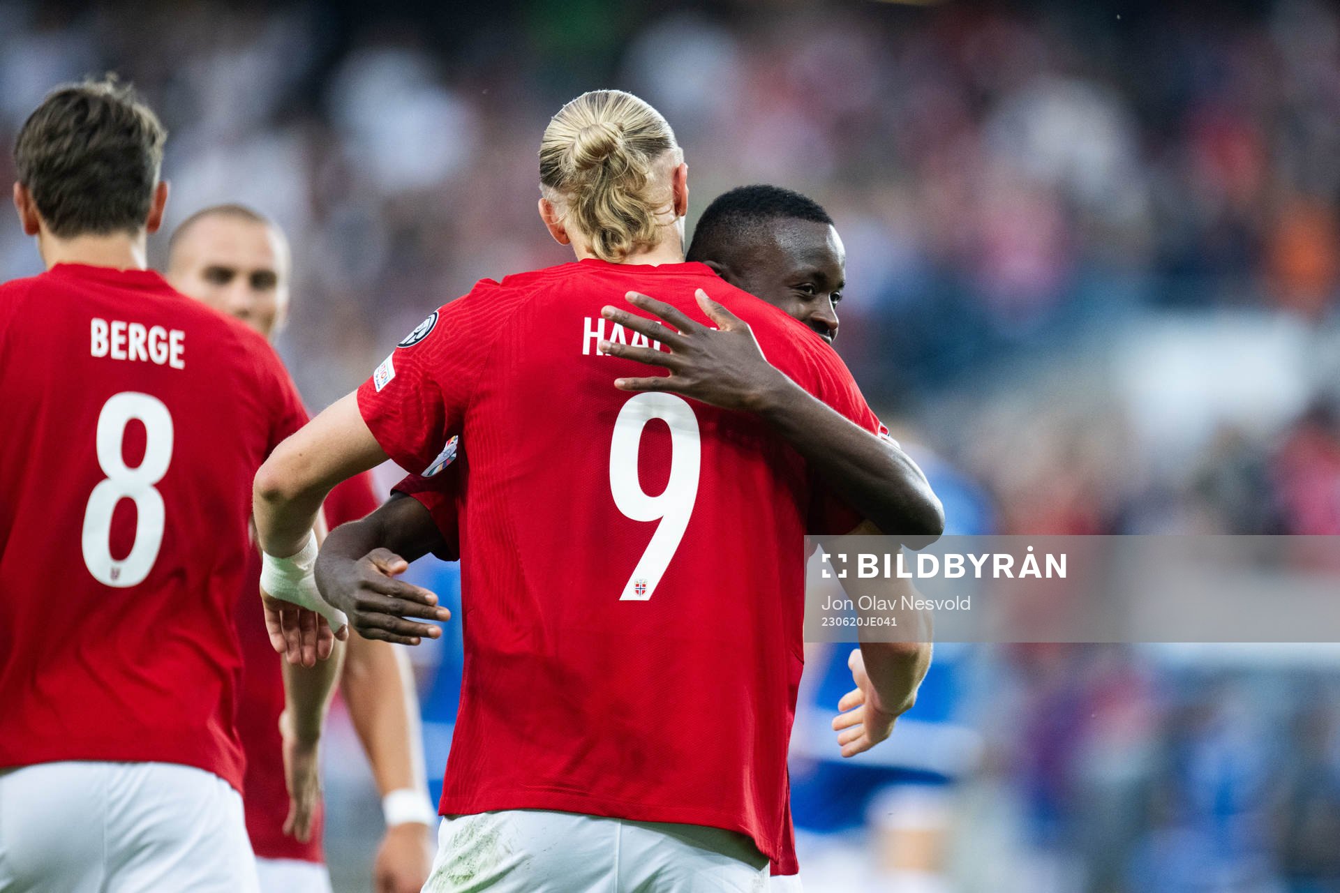 Erling Braut Haaland of Norway celebrates with Brice