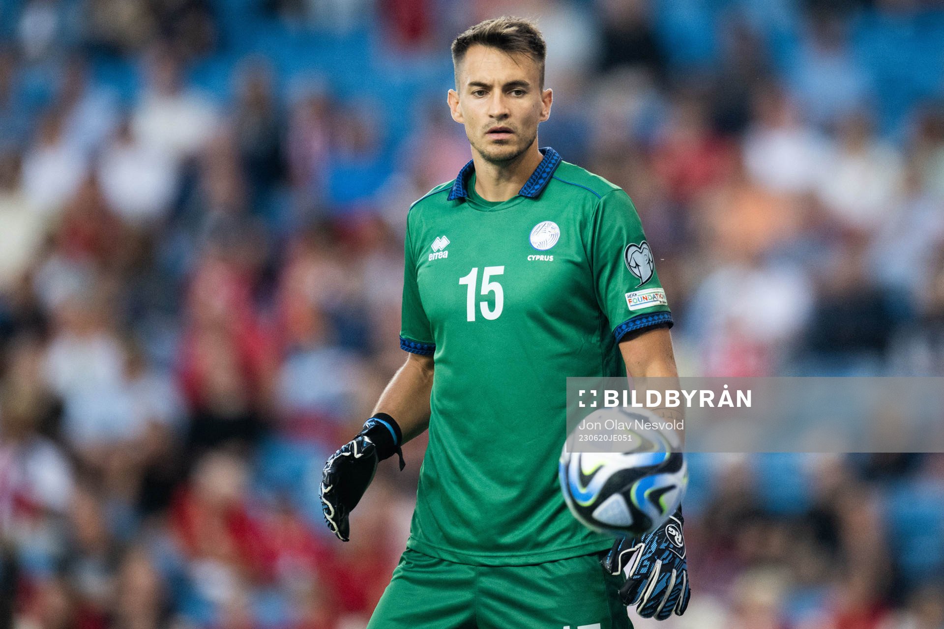 Goalkeeper Joel Mall of Cyprus