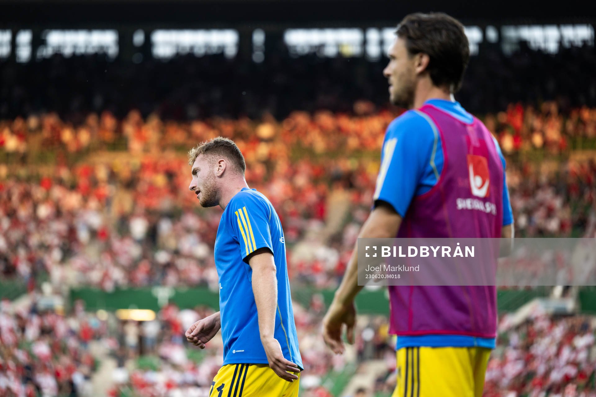 Dejan Kulusevski and Albin Ekdal of Sweden