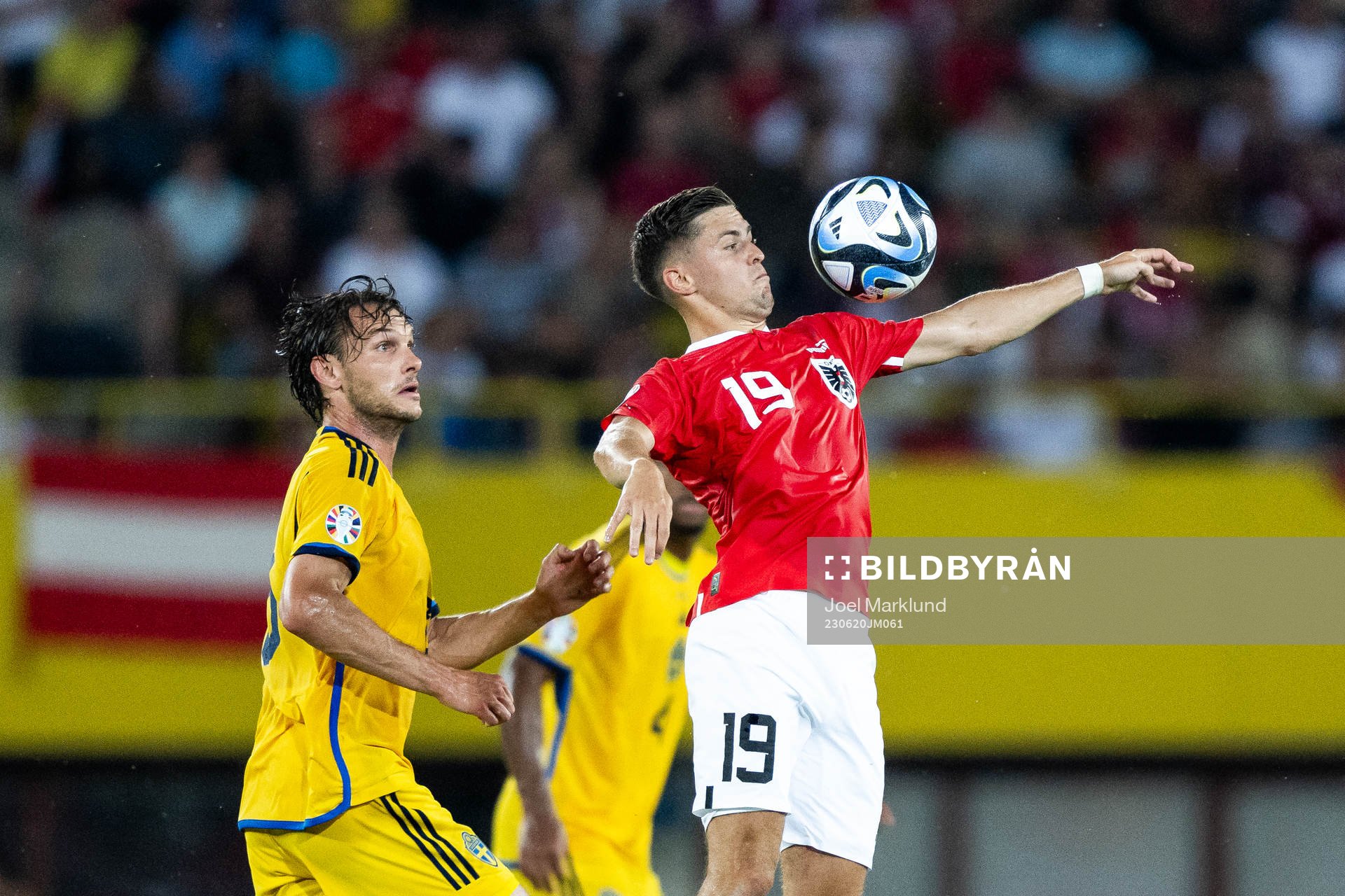 Albin Ekdal of Sweden and Christoph Baumgartner of Austria