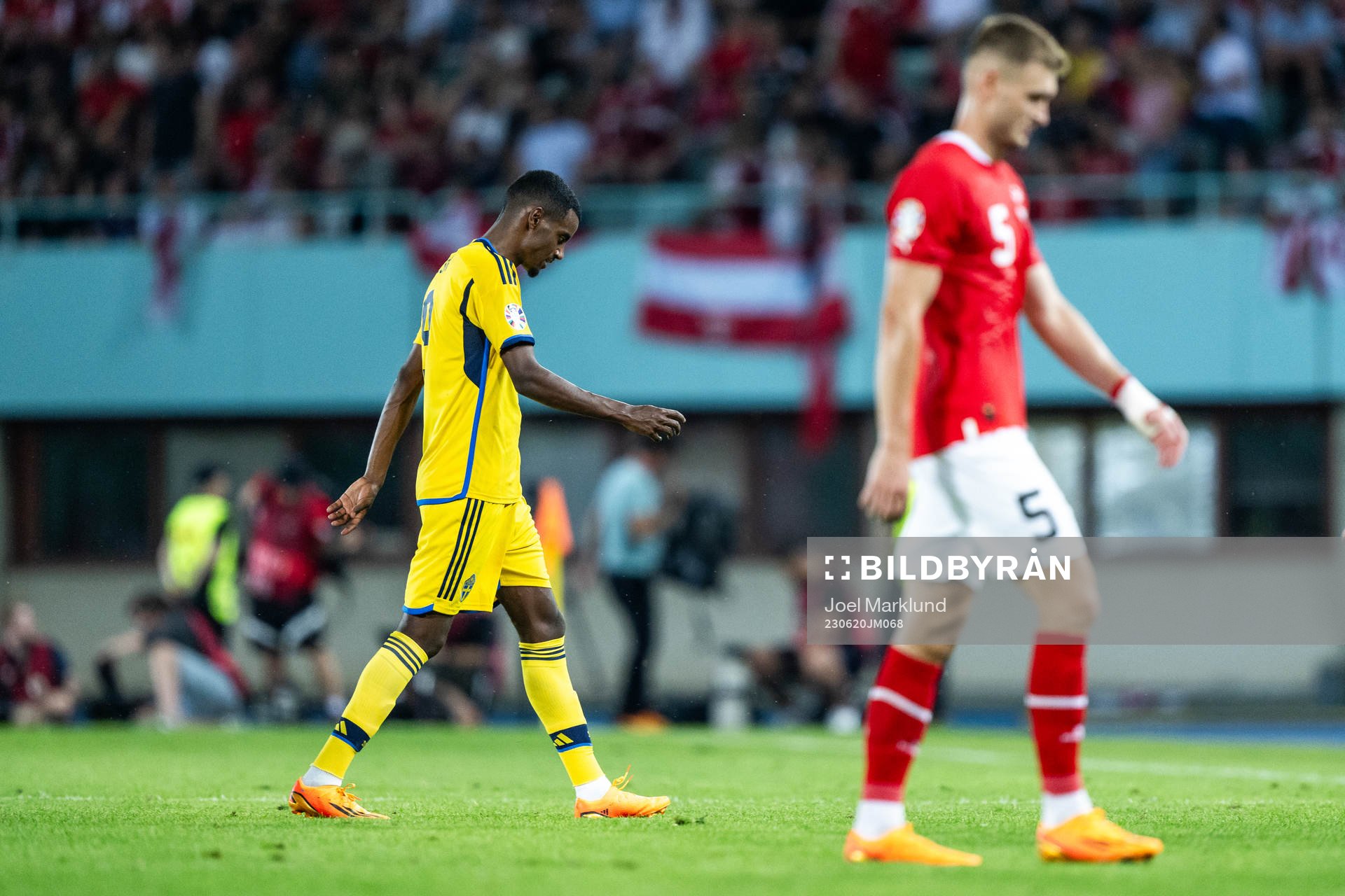 Alexander Isak of Sweden looks dejected
