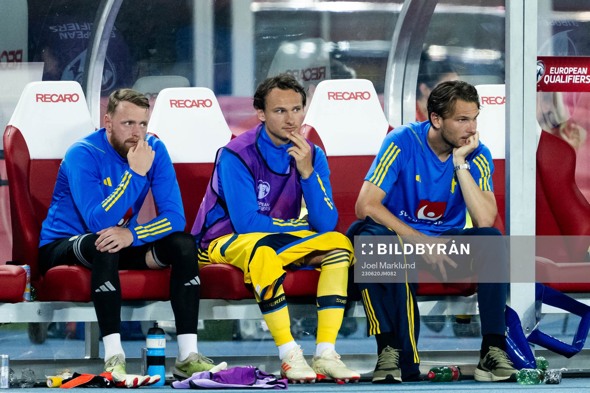 Goalkeeper Viktor Johansson, Hjalmar Ekdal and Albin Ekdal