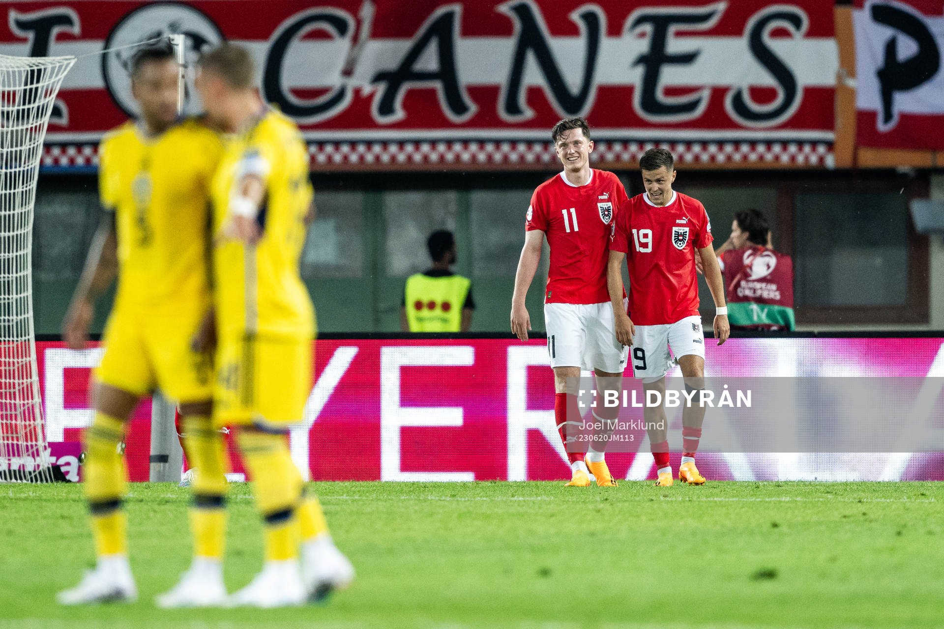 Michael Gregoritsch and Christoph Baumgartner of Austria