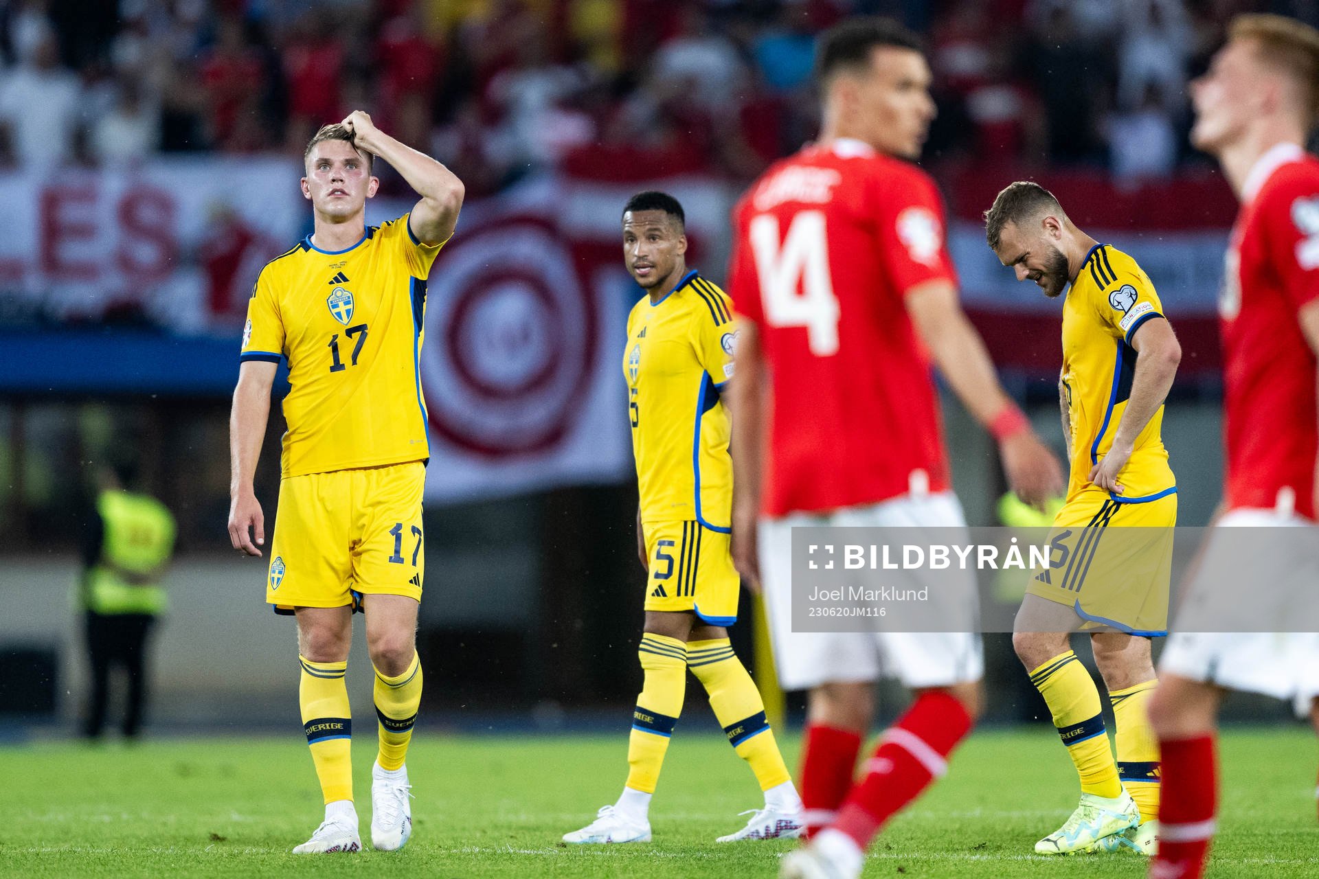 Viktor Gyökeres, Martin Olsson och Jesper Karlström of