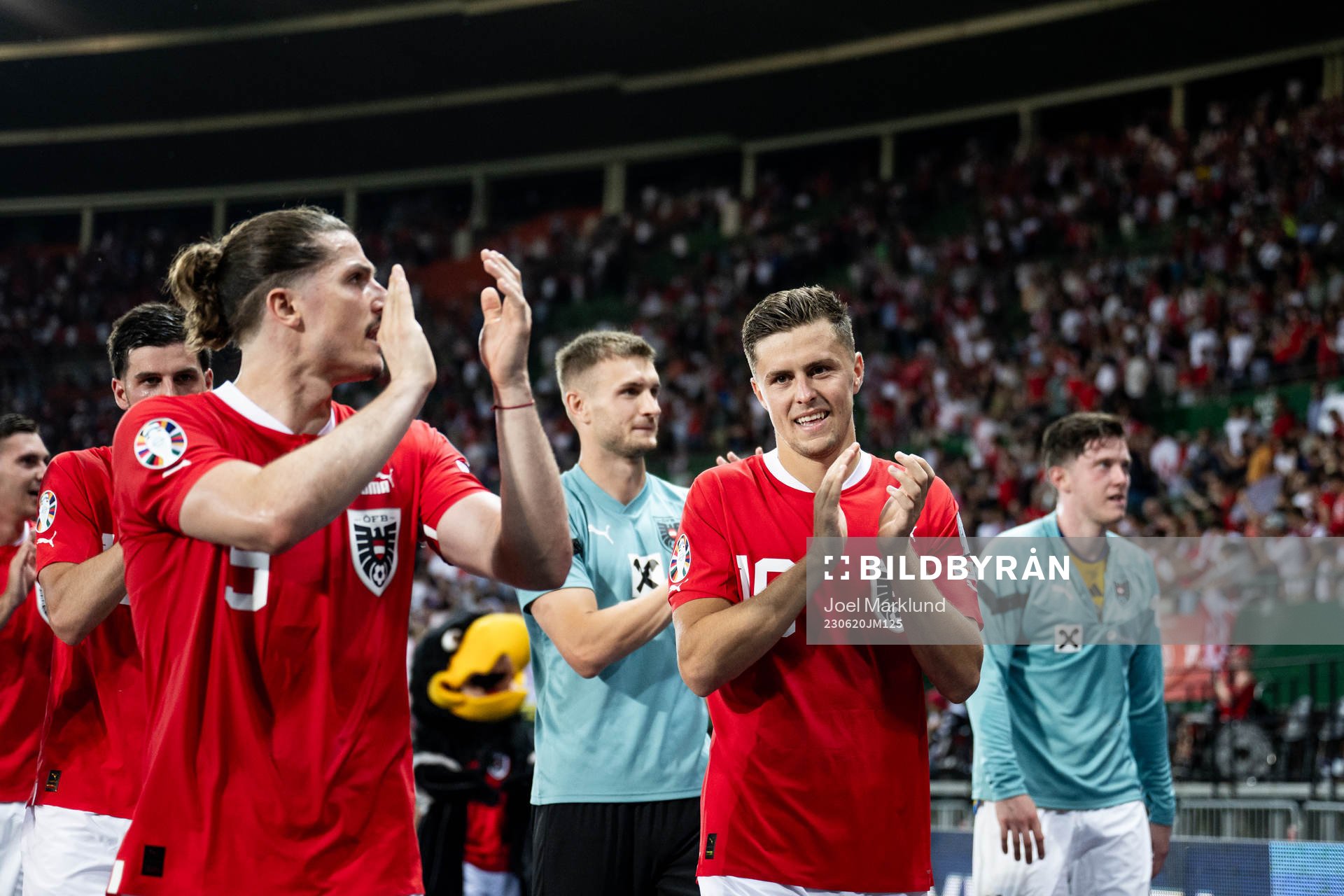 Marcel Sabitzer and Christoph Baumgartner of Austria