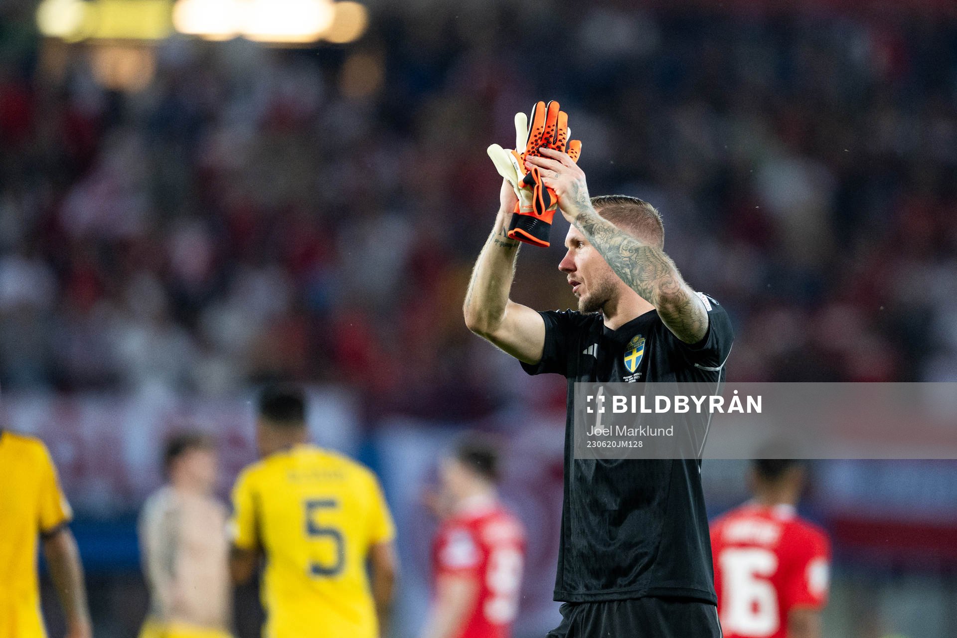 Goalkeeper Robin Olsen of Sweden looks dejected