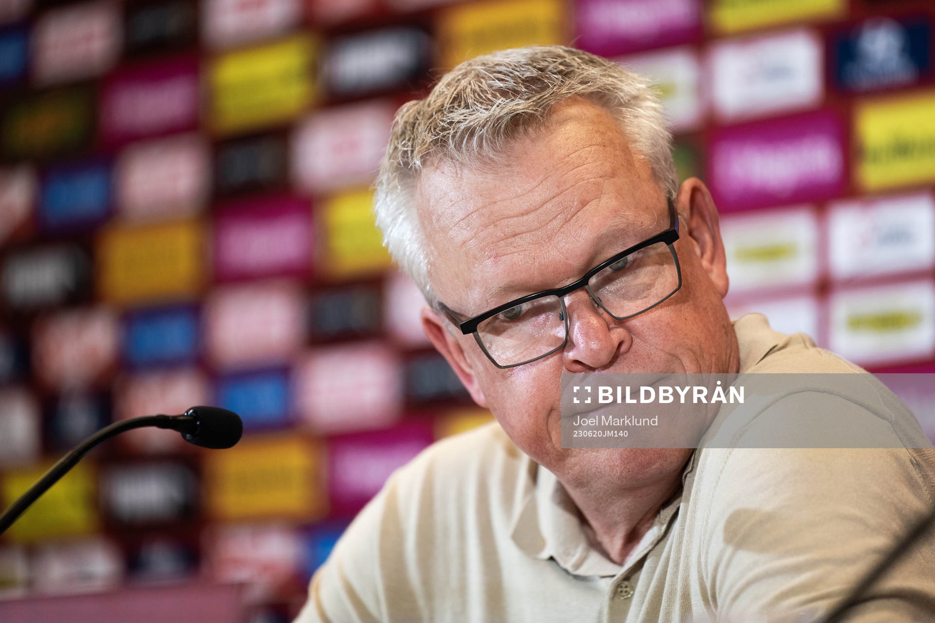 Head coach Janne Andersson looks dejected