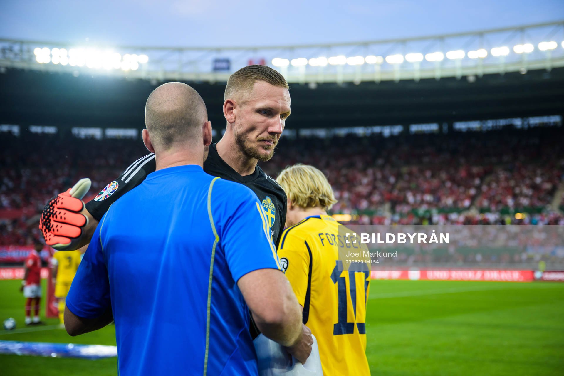 Goalkeeper Robin Olsen of Sweden