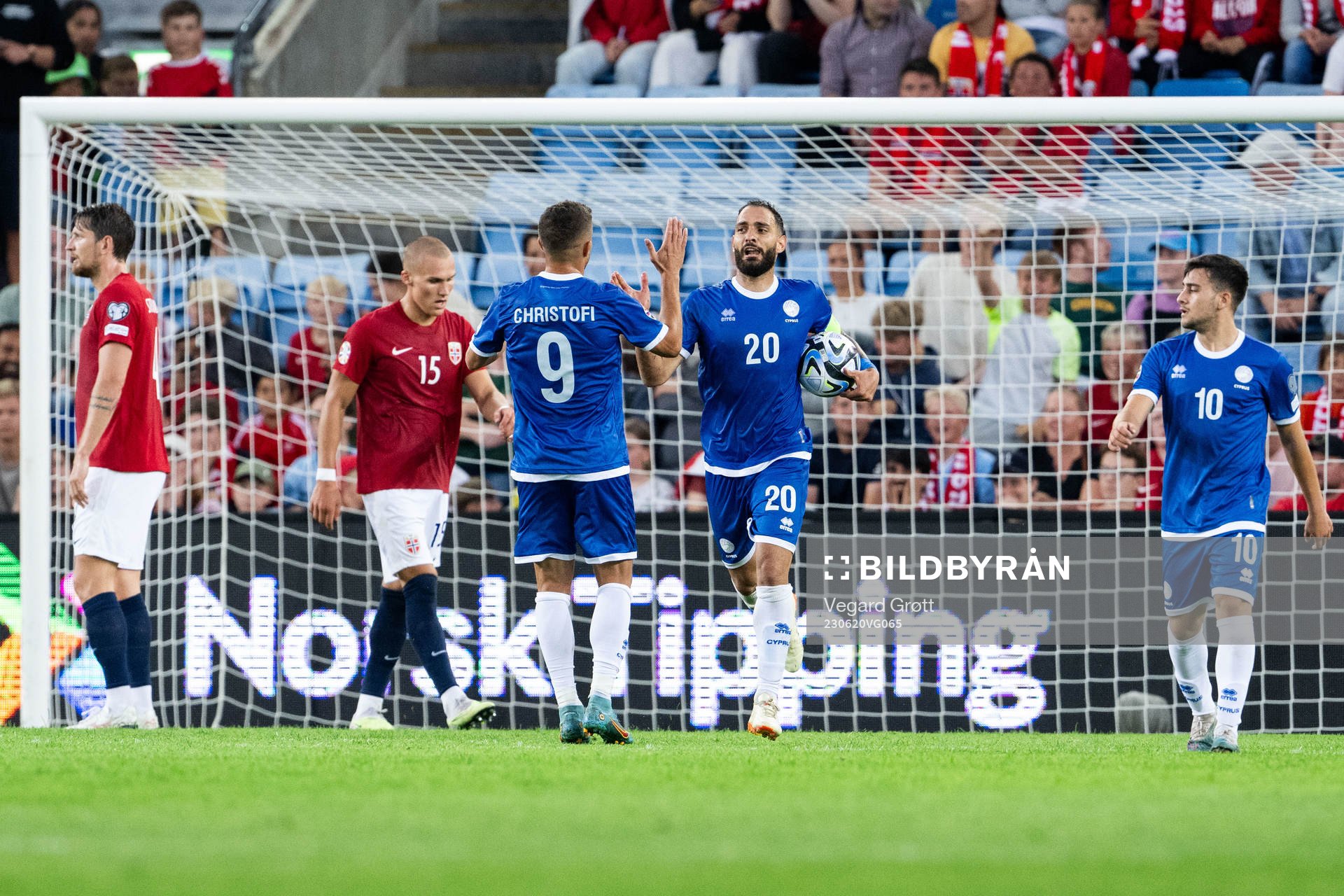Grigoris Kastanos of Cyprus celebrates