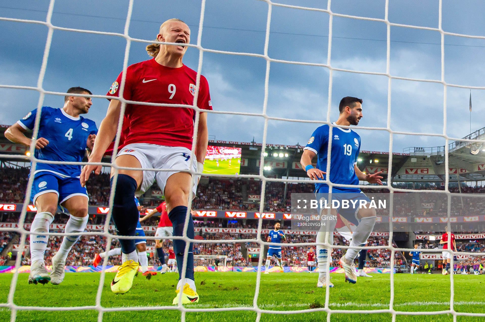 Erling Braut Haaland of Norway reacts