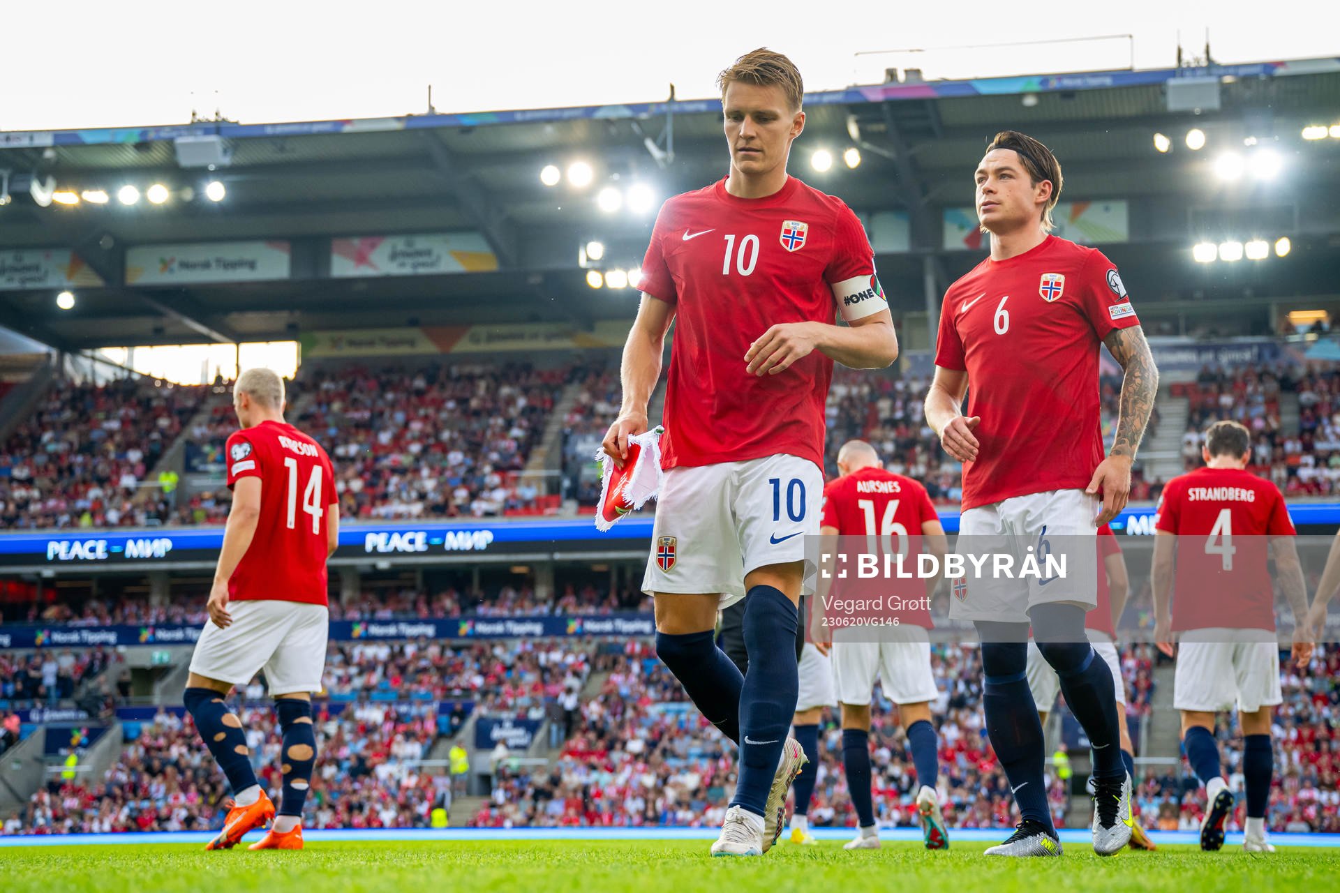 Martin Ødegaard and Patrick Berg of Norway