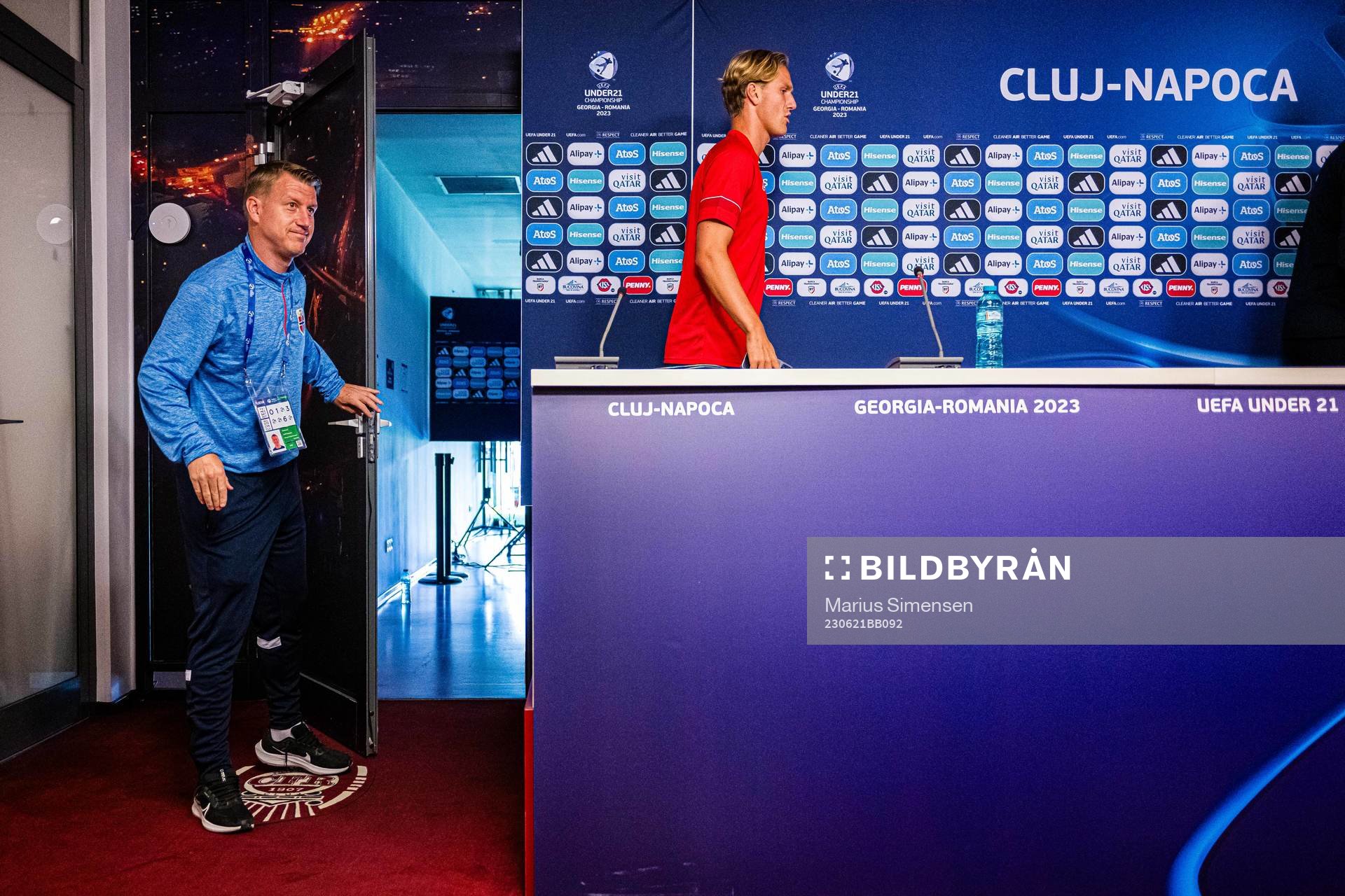 Leif Gunnar Smerud, head coach, and Erik Botheim of the