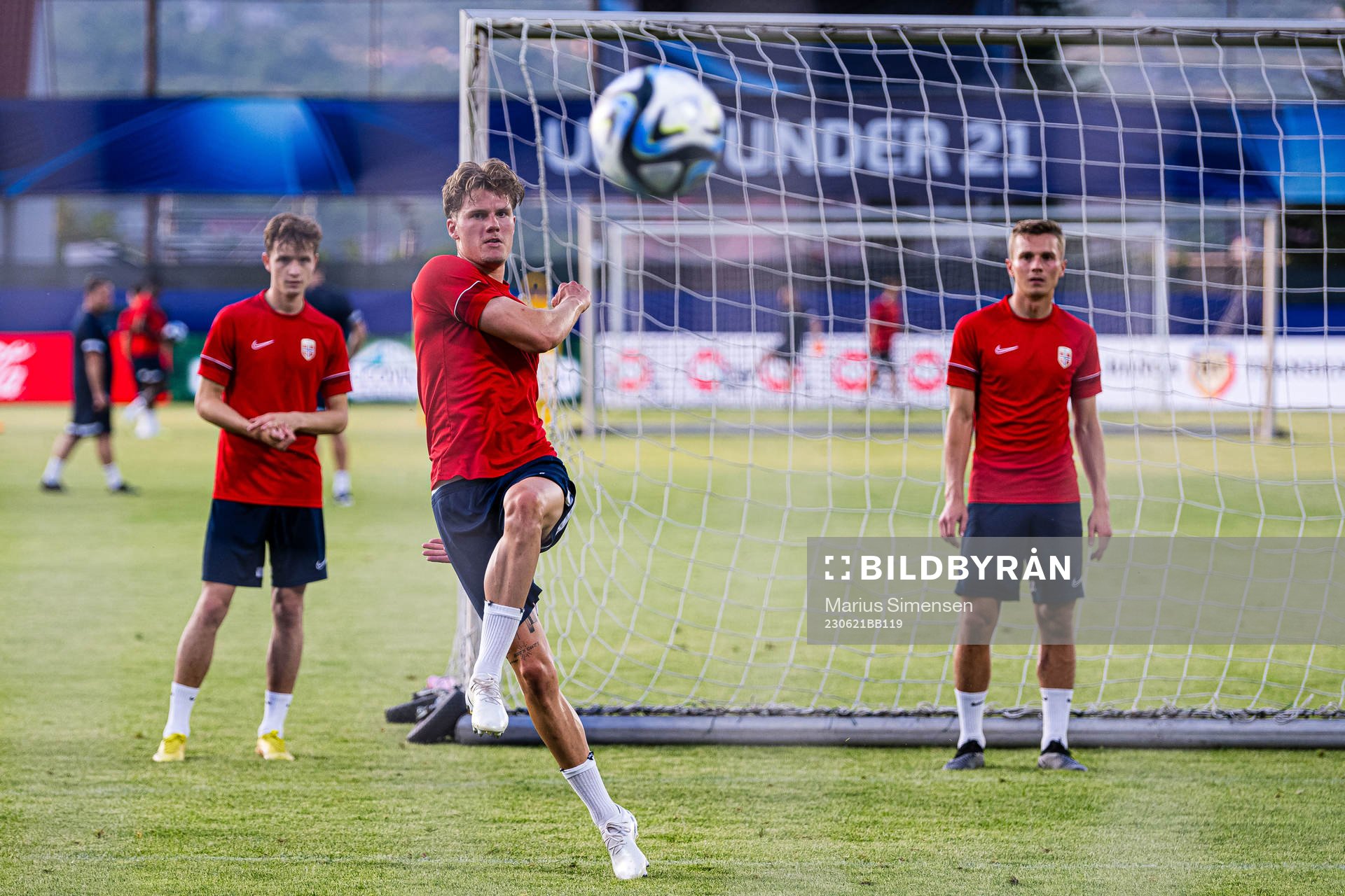 Leo Fuhr Hjelde of the Norwegian under-21 national football