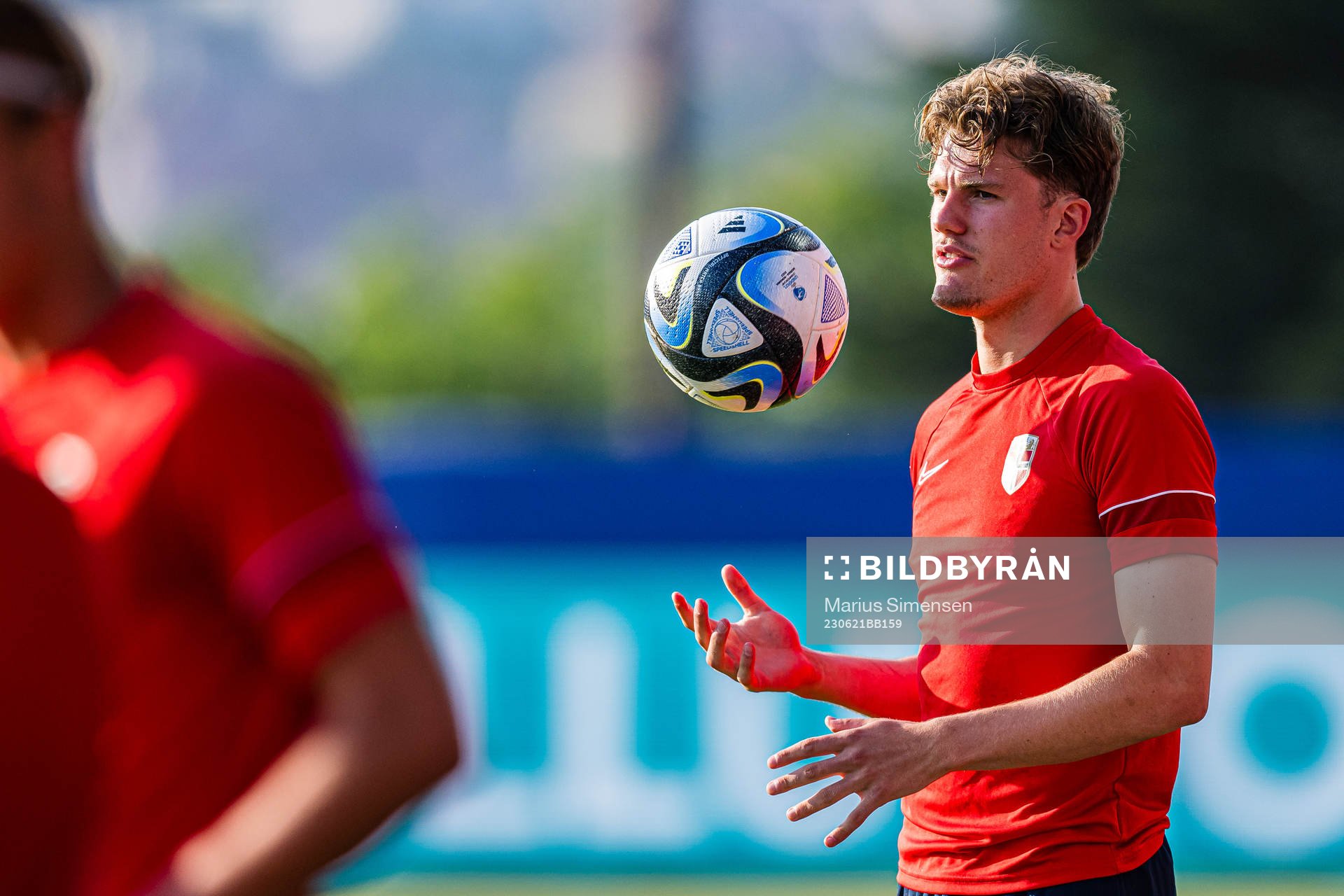 Leo Fuhr Hjelde of the Norwegian under-21 national football